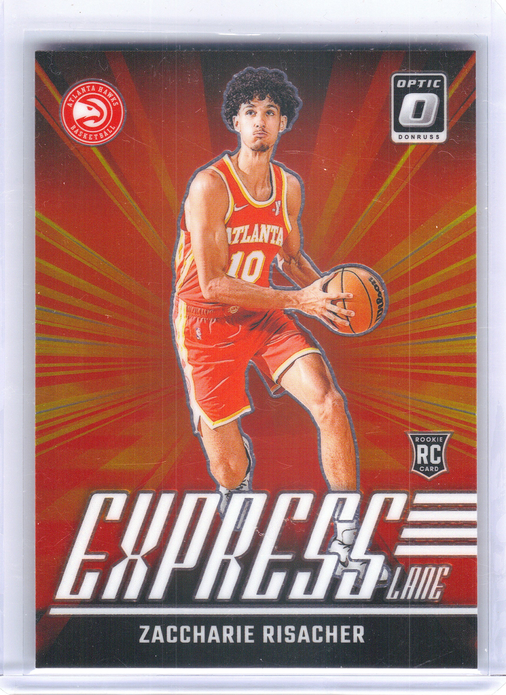 2024-25 Donruss Optic #23 Zaccharie Risacher Express Lane Atlanta Hawks