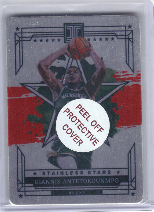 2023-24 Panini Impeccable #2 Giannis Antetokounmpo Stainless Stars Milwaukee Bucks