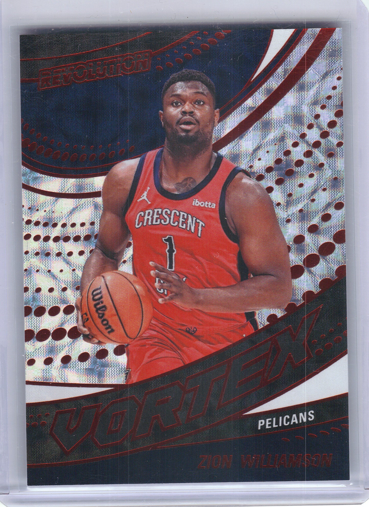 2024-25 Panini Revolution #18 Zion Williamson Vortex Red Scope #/135 New Orleans Pelicans SN