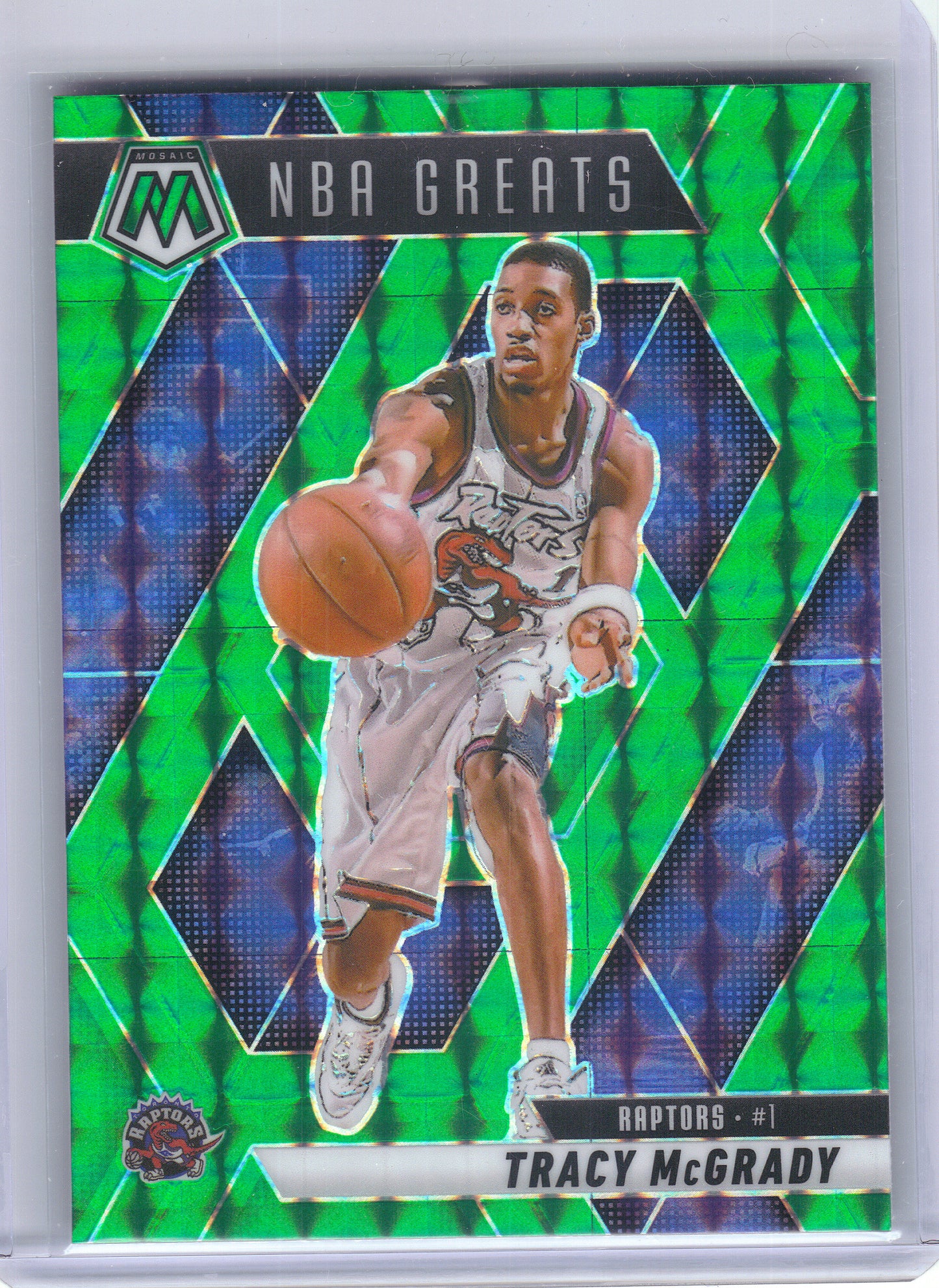 2024-25 Panini Mosaic #298 Tracy McGrady Green Mosaic Toronto Raptors