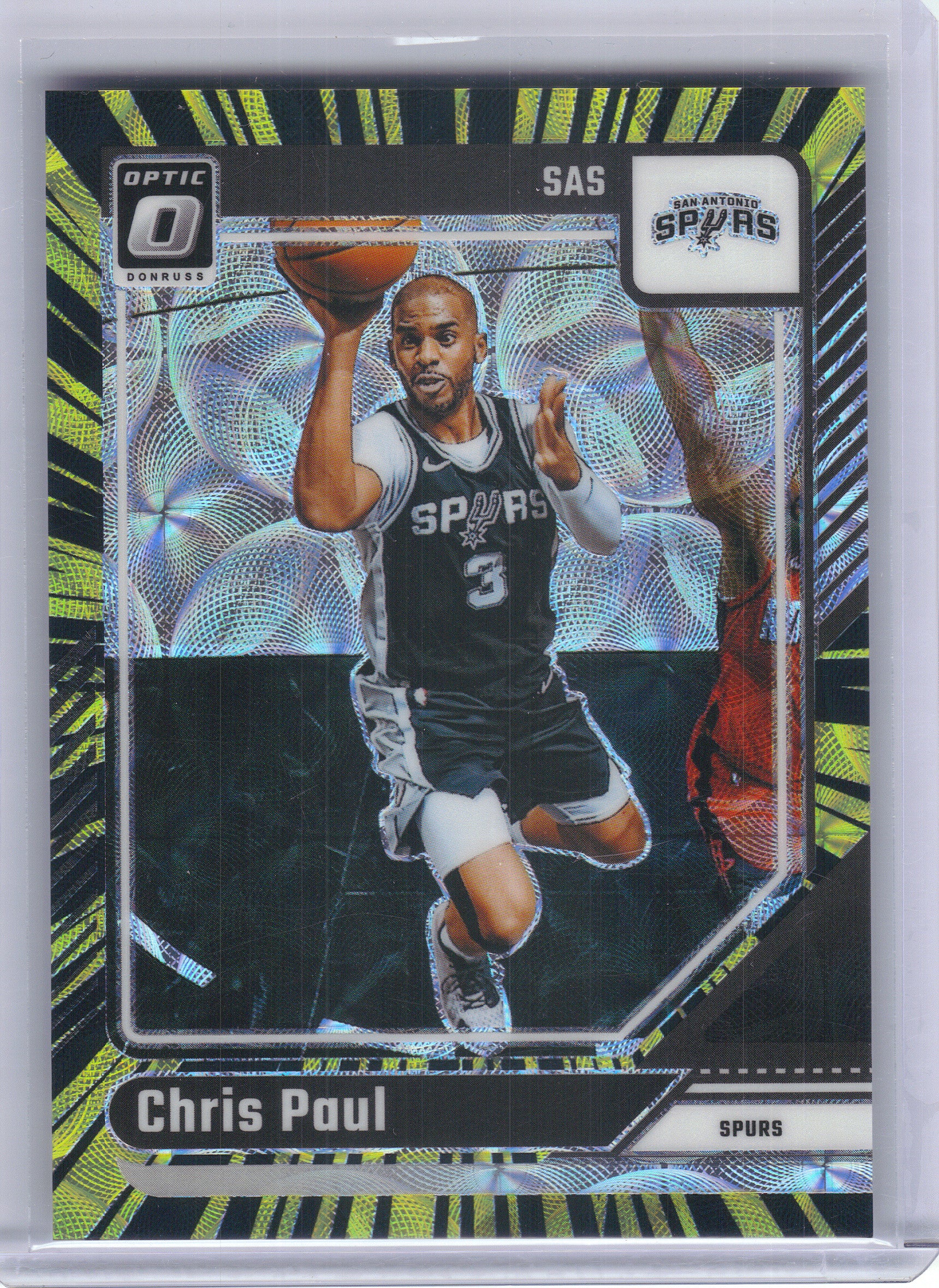 2024-25 Donruss Optic #134 Chris Paul Electricity International #/75 San Antonio Spurs SN