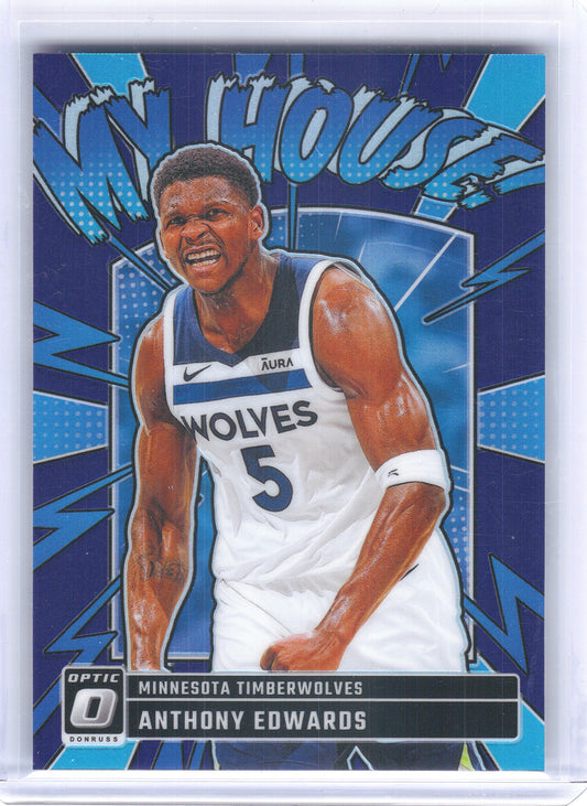 2024-25 Donruss Optic #2 Anthony Edwards My House Purple Minnesota Timberwolves
