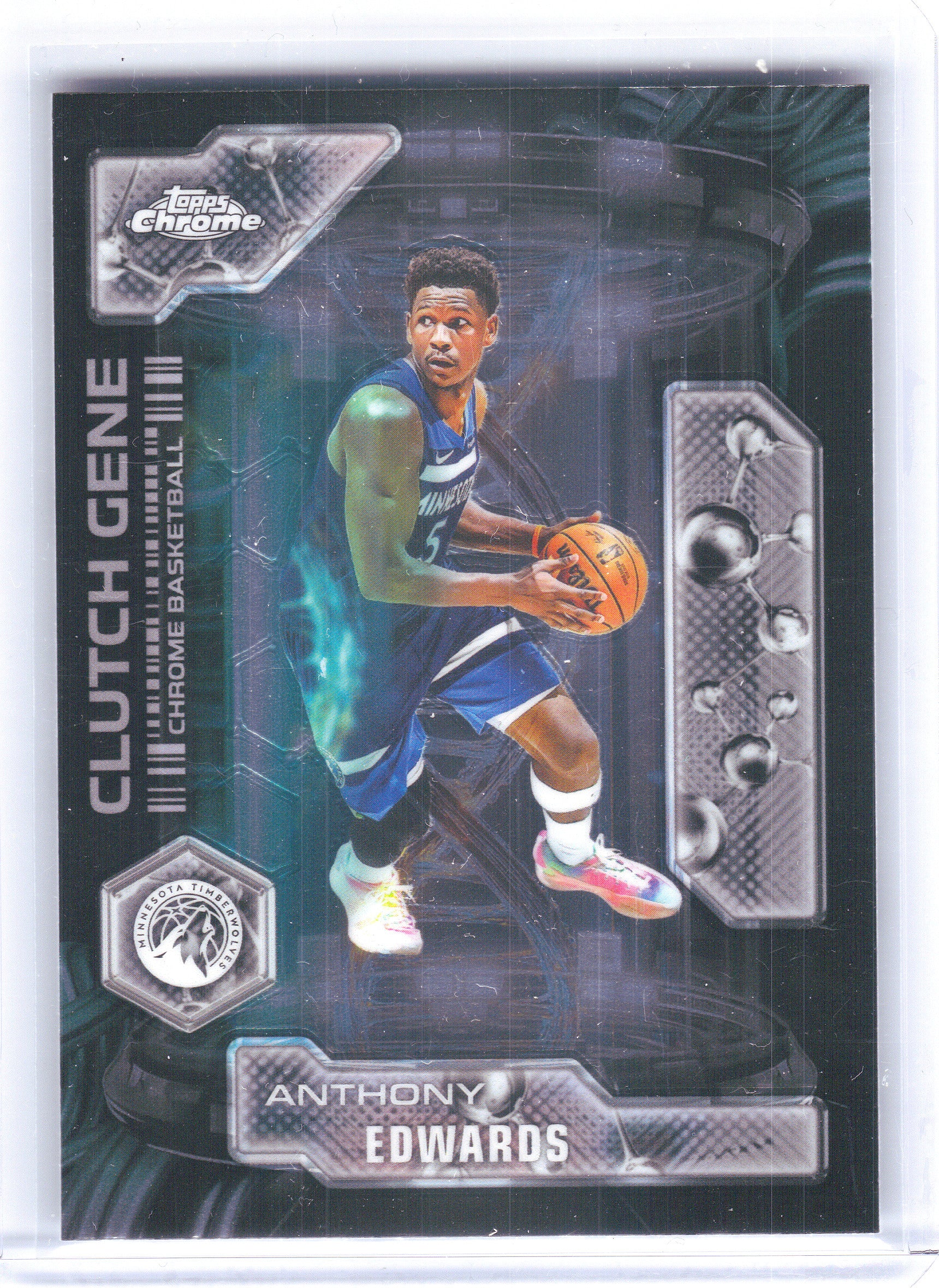 2025-26 Topps Chrome #CG-4 Anthony Edwards Clutch Gene Minnesota Timberwolves
