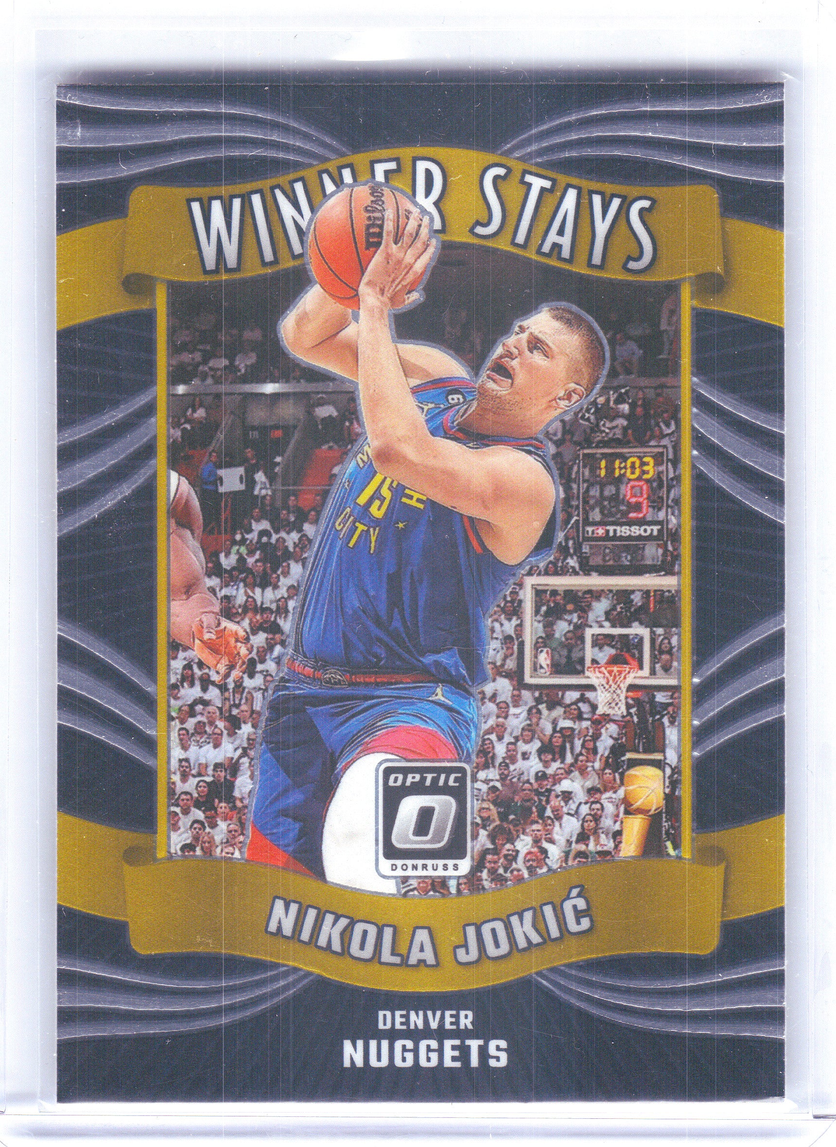2023-24 Donruss Optic #6 Nikola Jokic Winner Stays Denver Nuggets