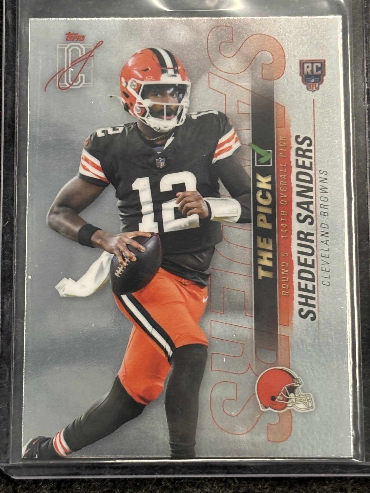 2025 Topps Signature Class #TP-8 Shedeur Sanders The Pick Cleveland Browns