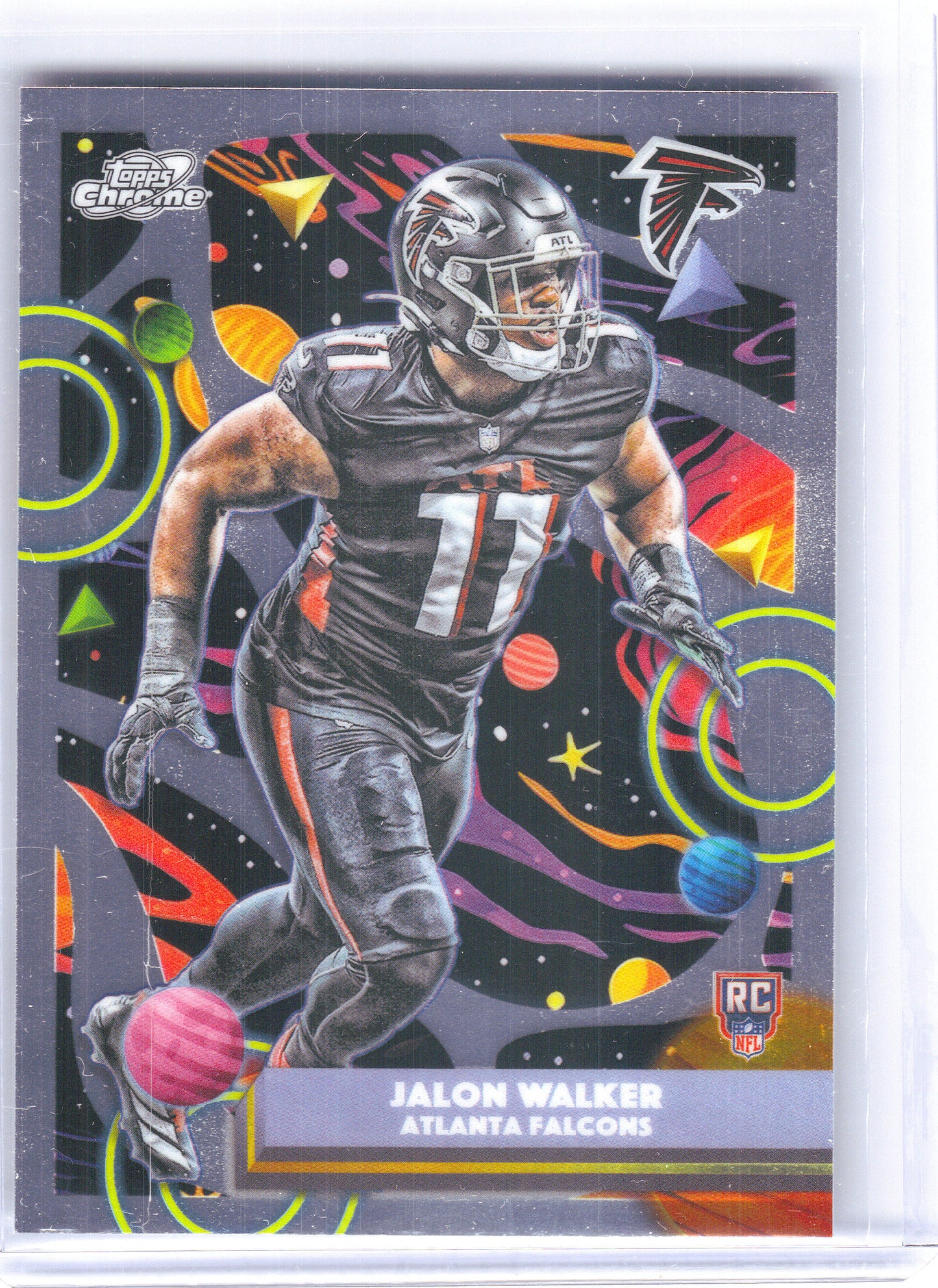2025 Topps Chrome Cosmic #104 Jalon Walker Atlanta Falcons Rookie