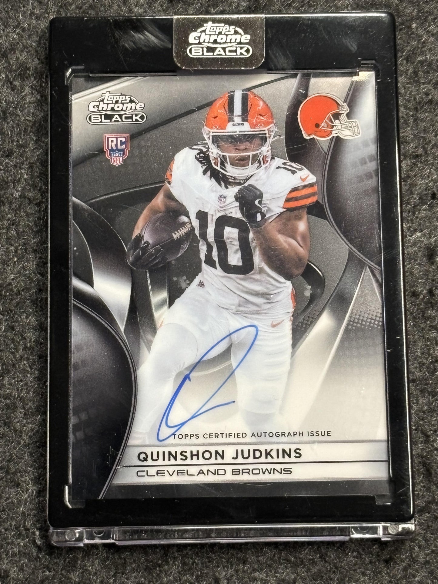 2025 Topps Chrome Black #RAU-QJ Quinshon Judkins Rookie Autographs Cleveland Browns Auto