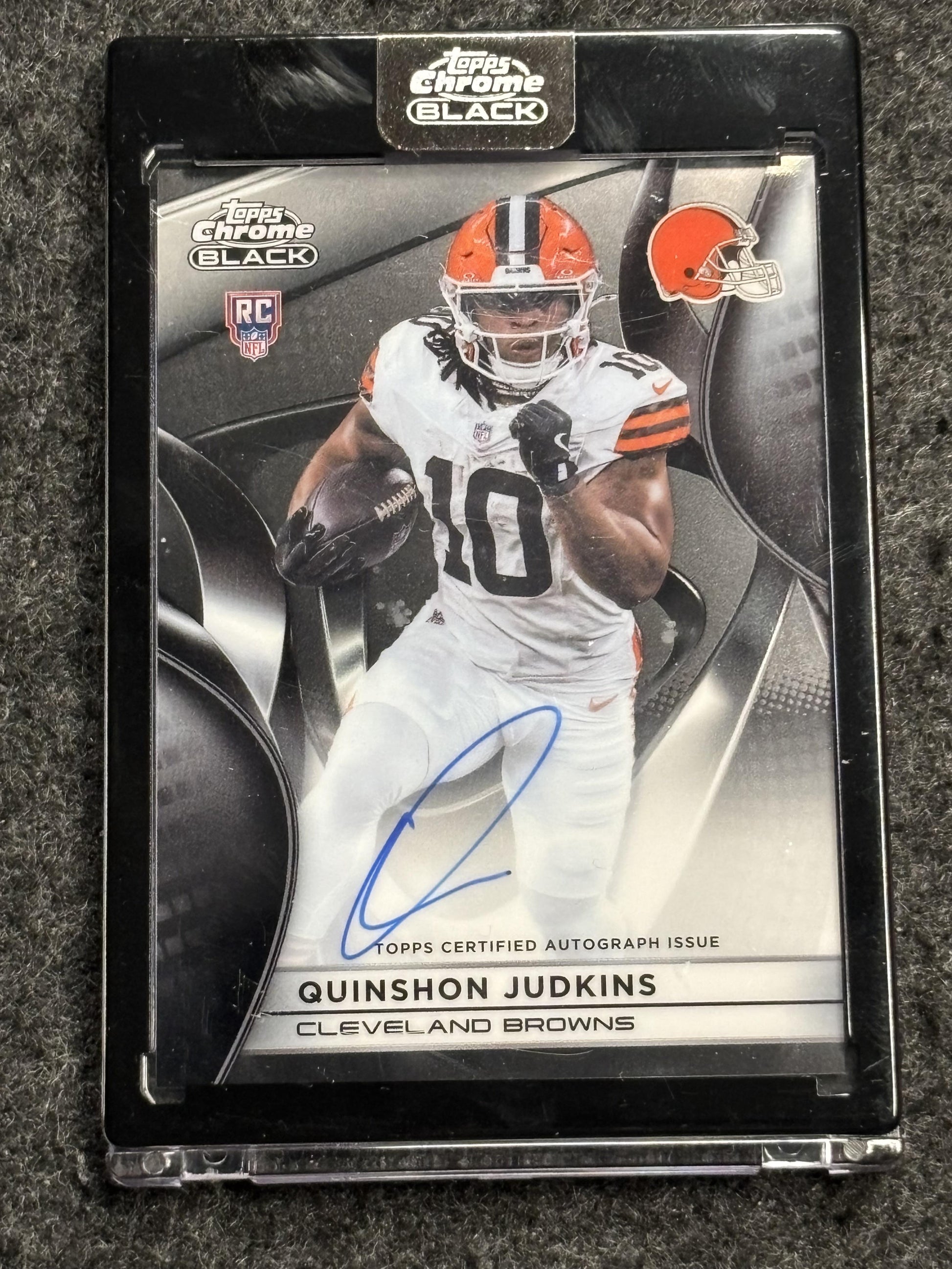 2025 Topps Chrome Black #RAU-QJ Quinshon Judkins Rookie Autographs Cleveland Browns Auto