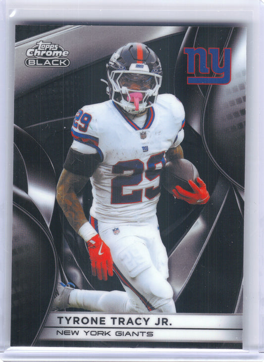 2025 Topps Chrome Black #74 Tyrone Tracy Jr. New York Giants