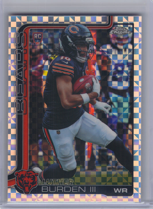 2025 Topps Chrome #334 Luther Burden III X-Fractor Chicago Bears Rookie
