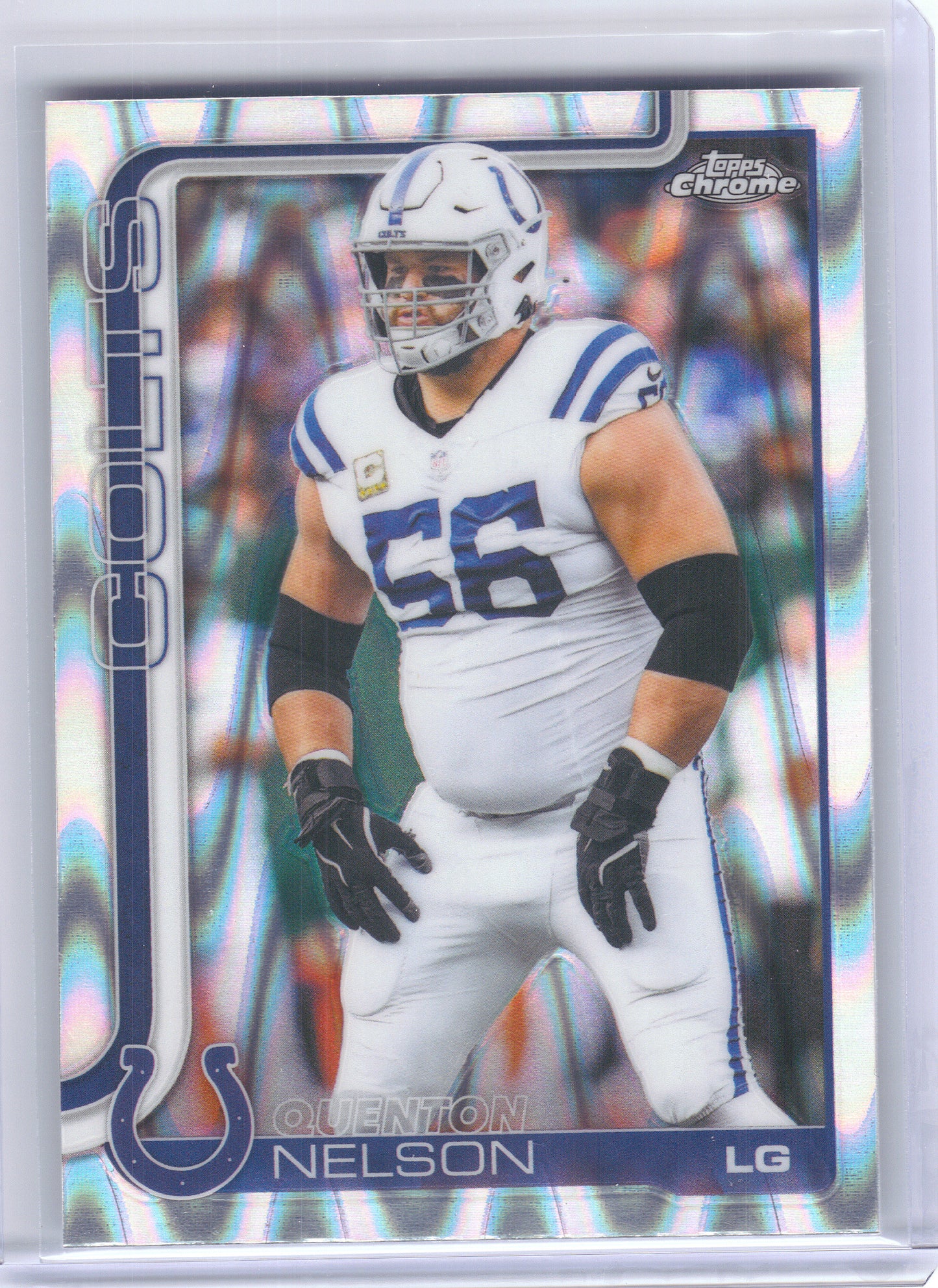 2025 Topps Chrome #144 Quenton Nelson Ray Wave Refractor Indianapolis Colts