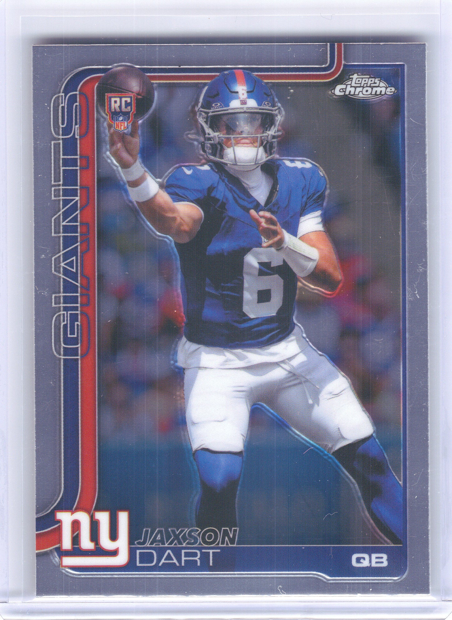 2025 Topps Chrome #306 Jaxson Dart New York Giants Rookie
