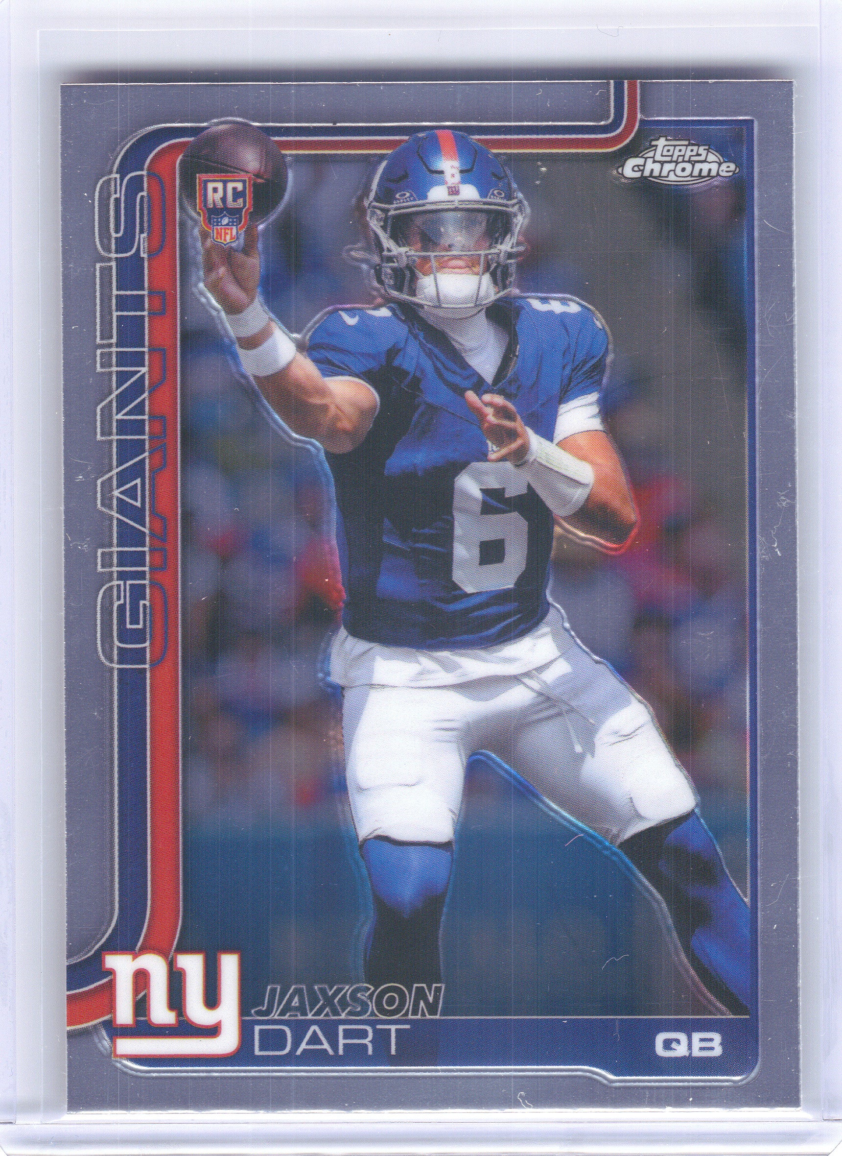 2025 Topps Chrome #306 Jaxson Dart New York Giants Rookie