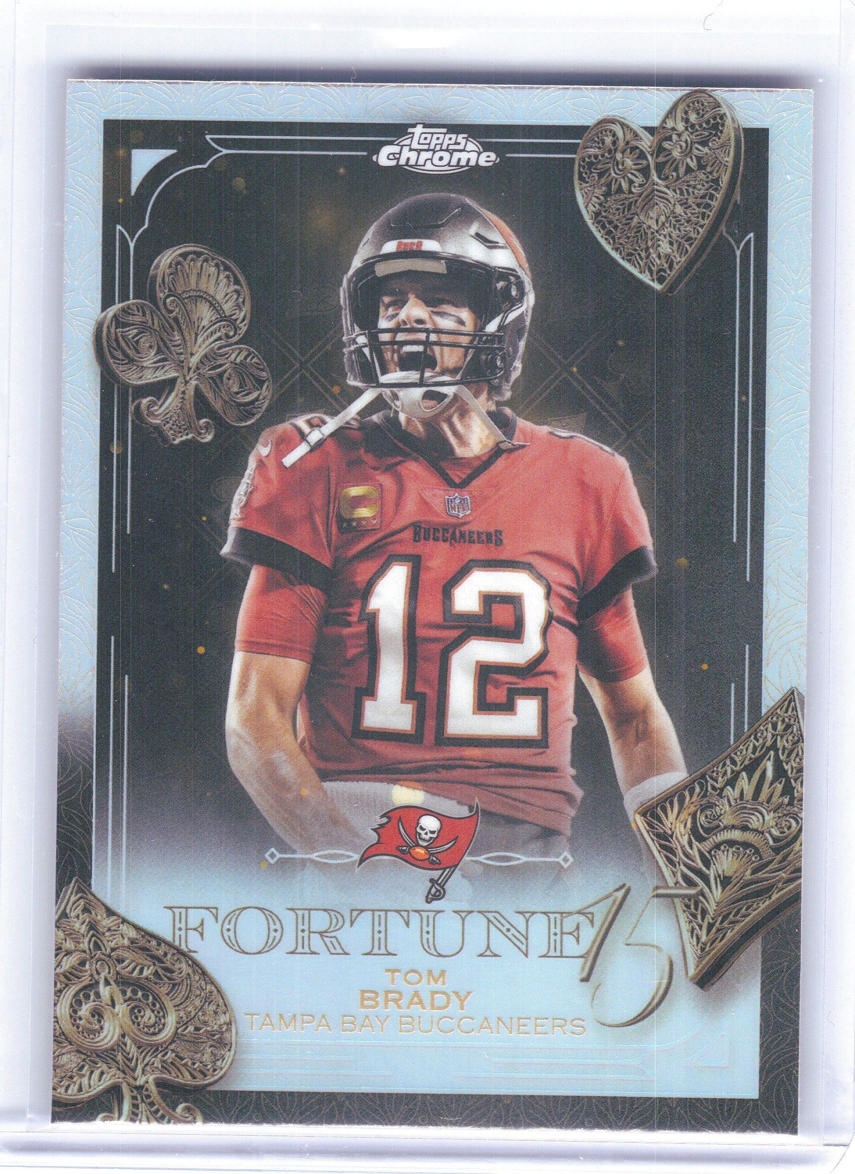 2025 Topps Chrome #F15-35 Tom Brady Fortune 15 Refractor Tampa Bay Buccaneers