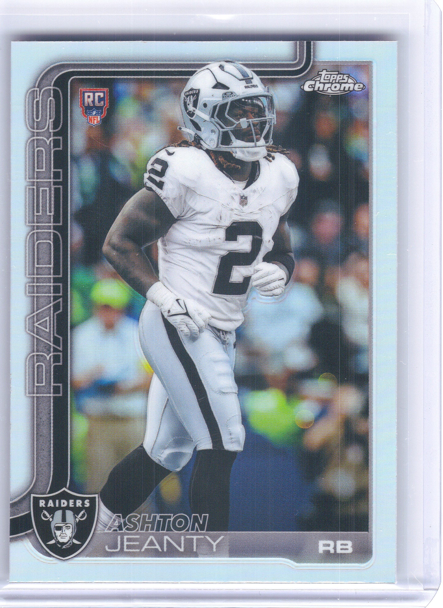 2025 Topps Chrome #322 Ashton Jeanty Refractor Las Vegas Raiders Rookie