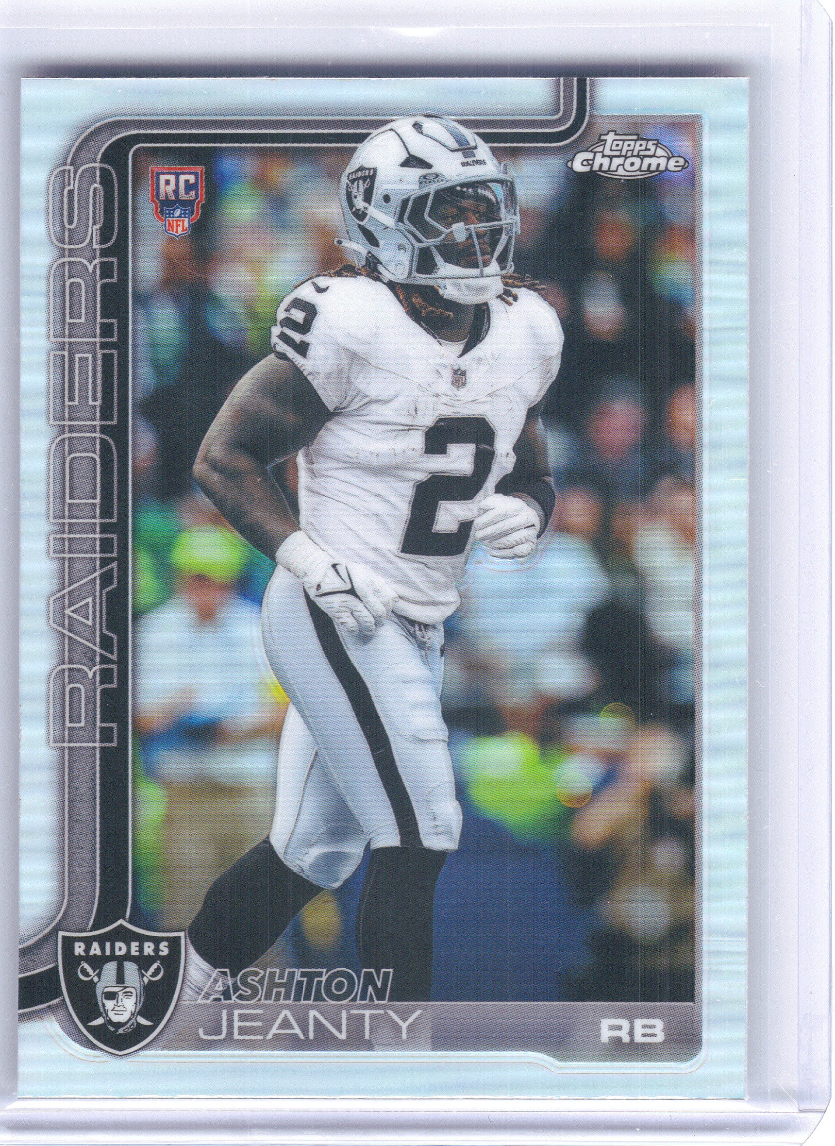 2025 Topps Chrome #322 Ashton Jeanty Refractor Las Vegas Raiders Rookie