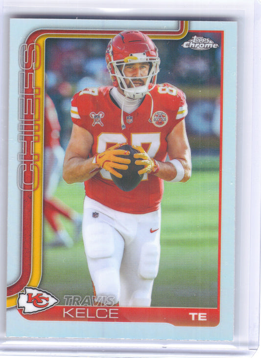 2025 Topps Chrome #150 Travis Kelce Refractor Kansas City Chiefs