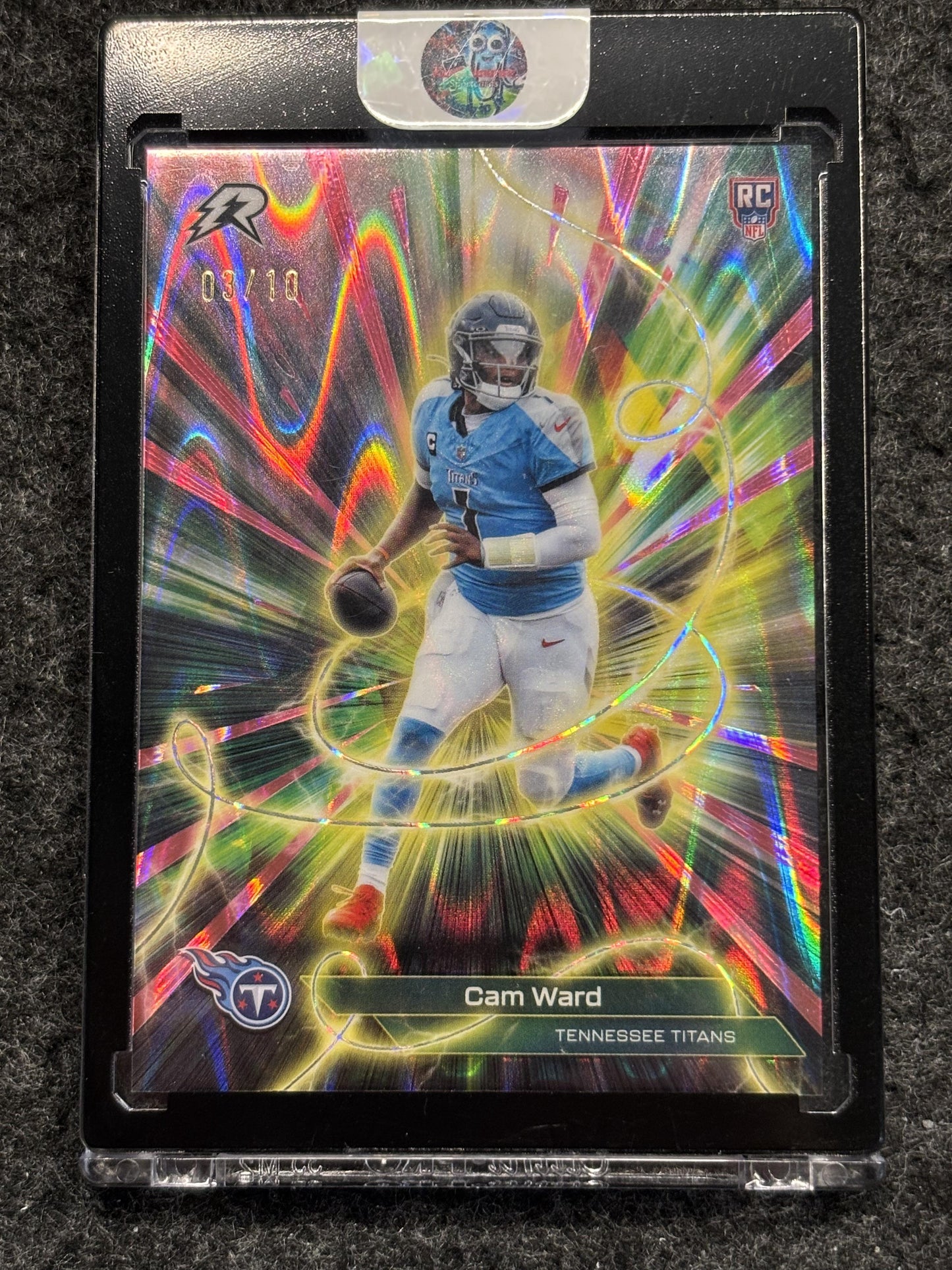 2025 Topps Resurgence #C-20 Cam Ward Conductors Pink Power Surge Refractor #/10 Tennessee Titans SN