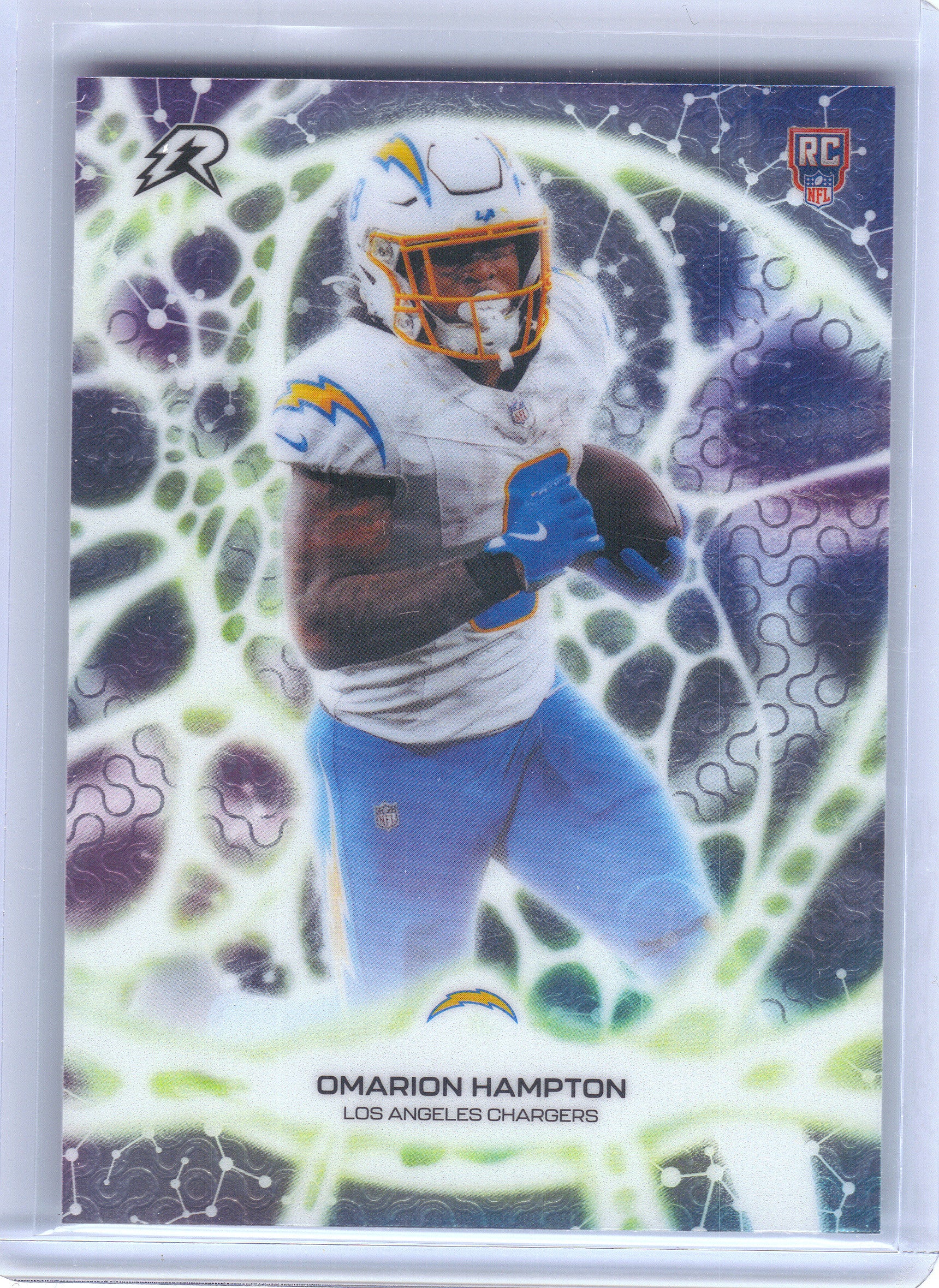 2025 Topps Resurgence #PT-5 Omarion Hampton Protonyx Los Angeles Chargers