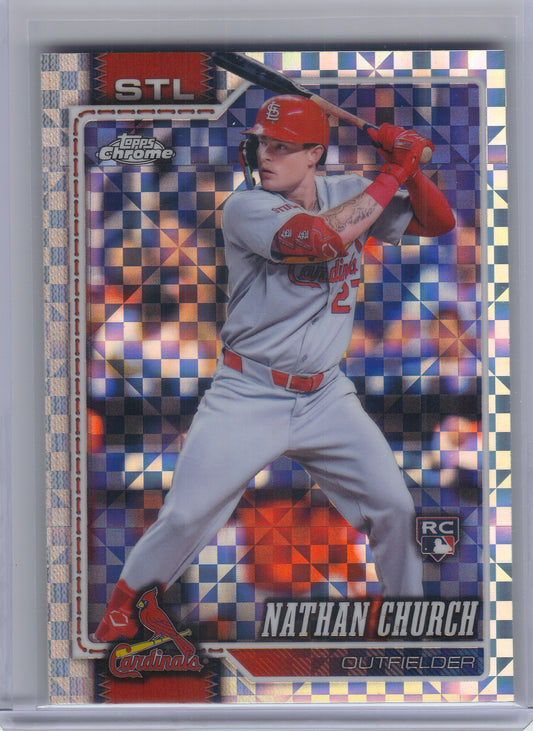 2026 Topps Chrome #192 Nathan Church X-Fractors St. Louis Cardinals RC