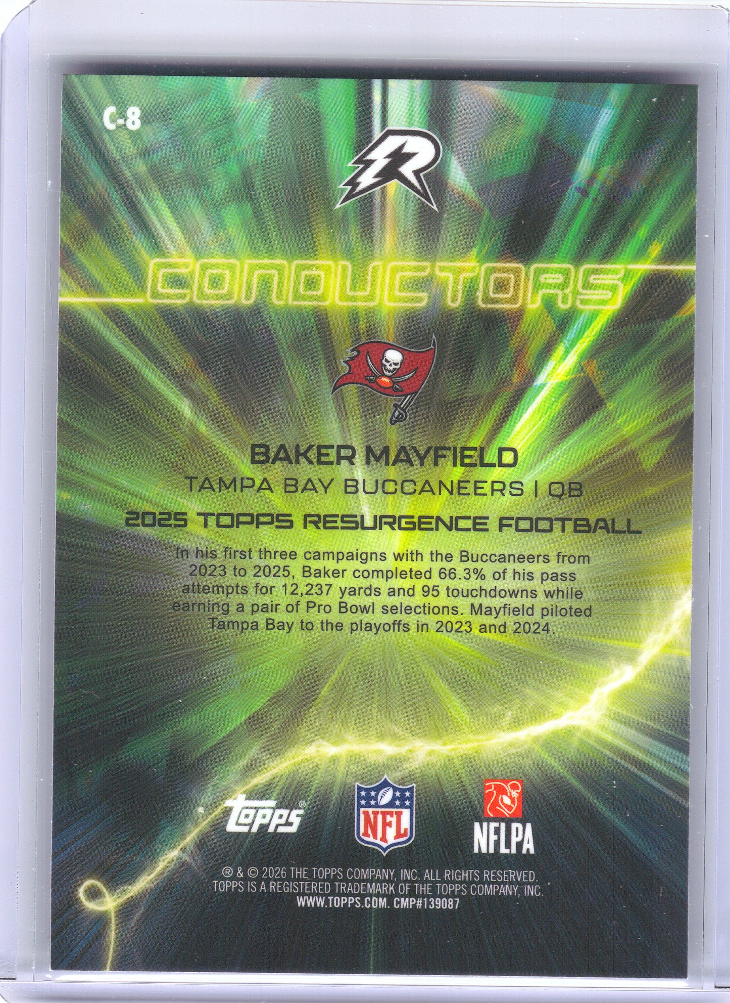 2025 Topps Resurgence #C-8 Baker Mayfield Conductors Tampa Bay Buccaneers