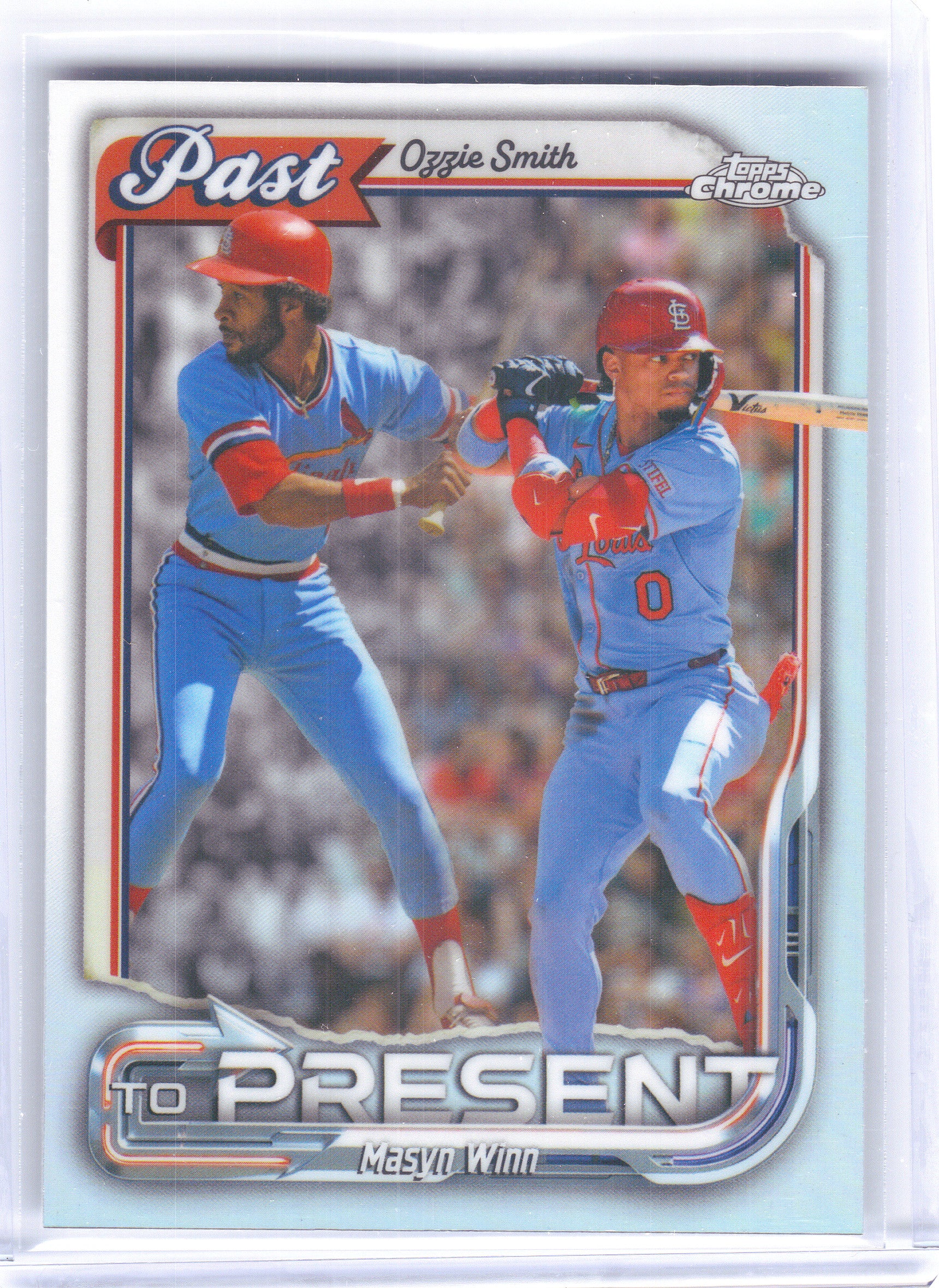 2026 Topps Chrome #PTP-23 Ozzie Smith / Masyn Winn Past to Present St. Louis Cardinals