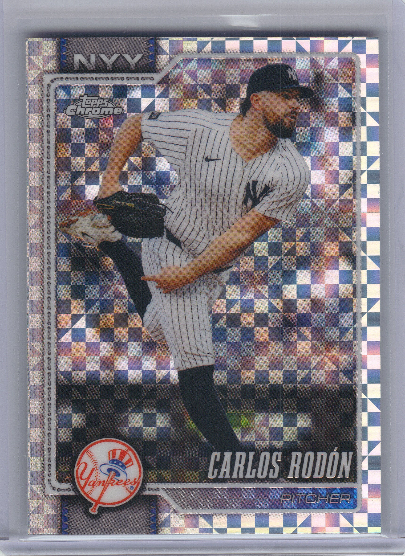 2026 Topps Chrome #43 Carlos Rodón X-Fractors New York Yankees