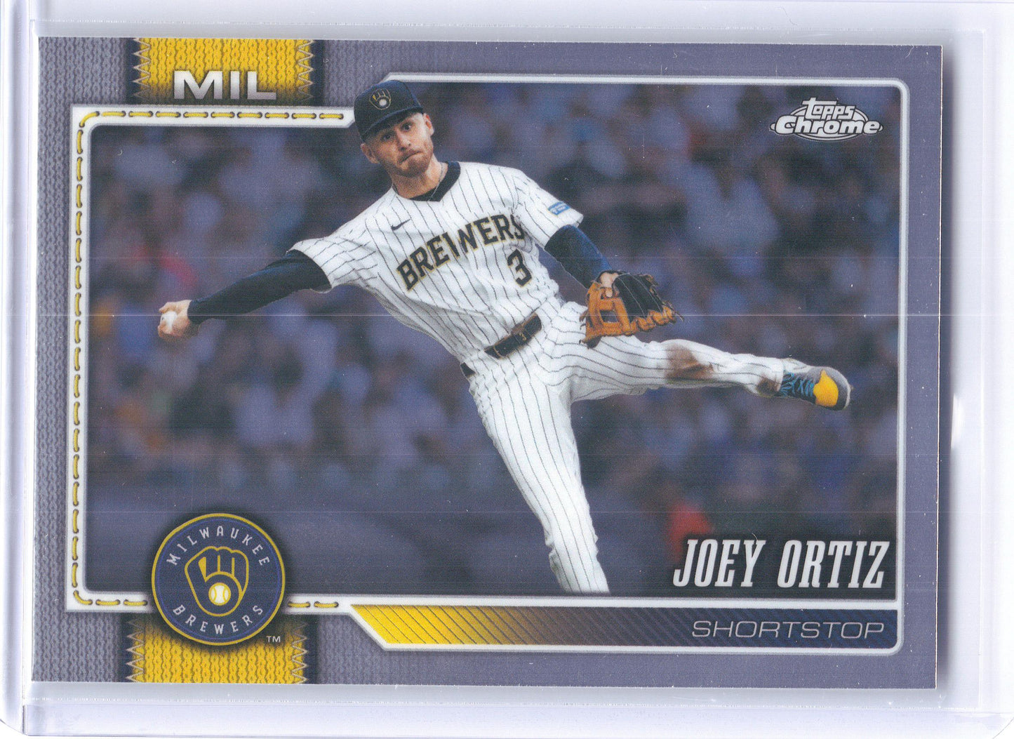 2026 Topps Chrome #27 Joey Ortiz Milwaukee Brewers
