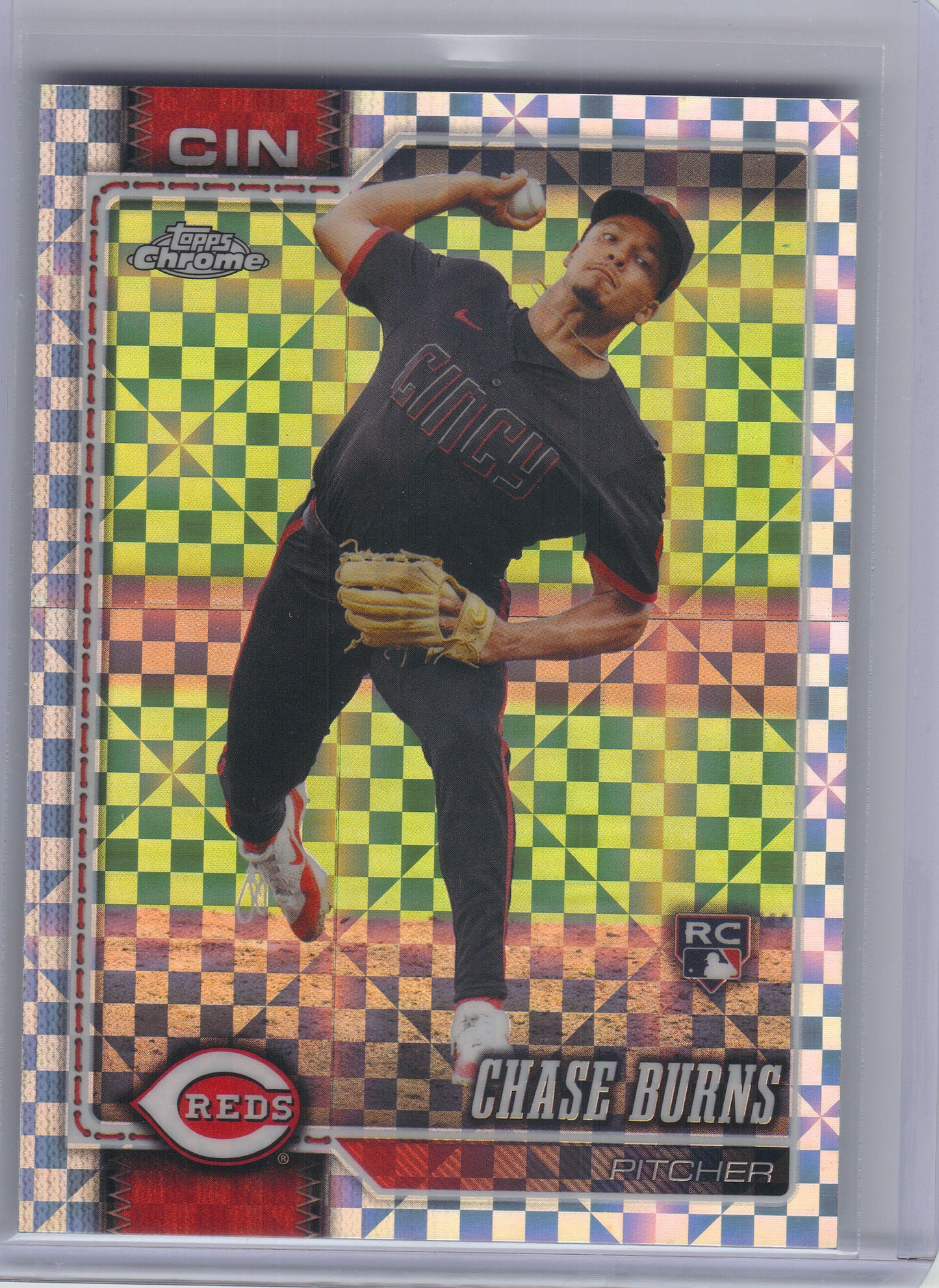 2026 Topps Chrome #134 Chase Burns X-Fractors Cincinnati Reds RC