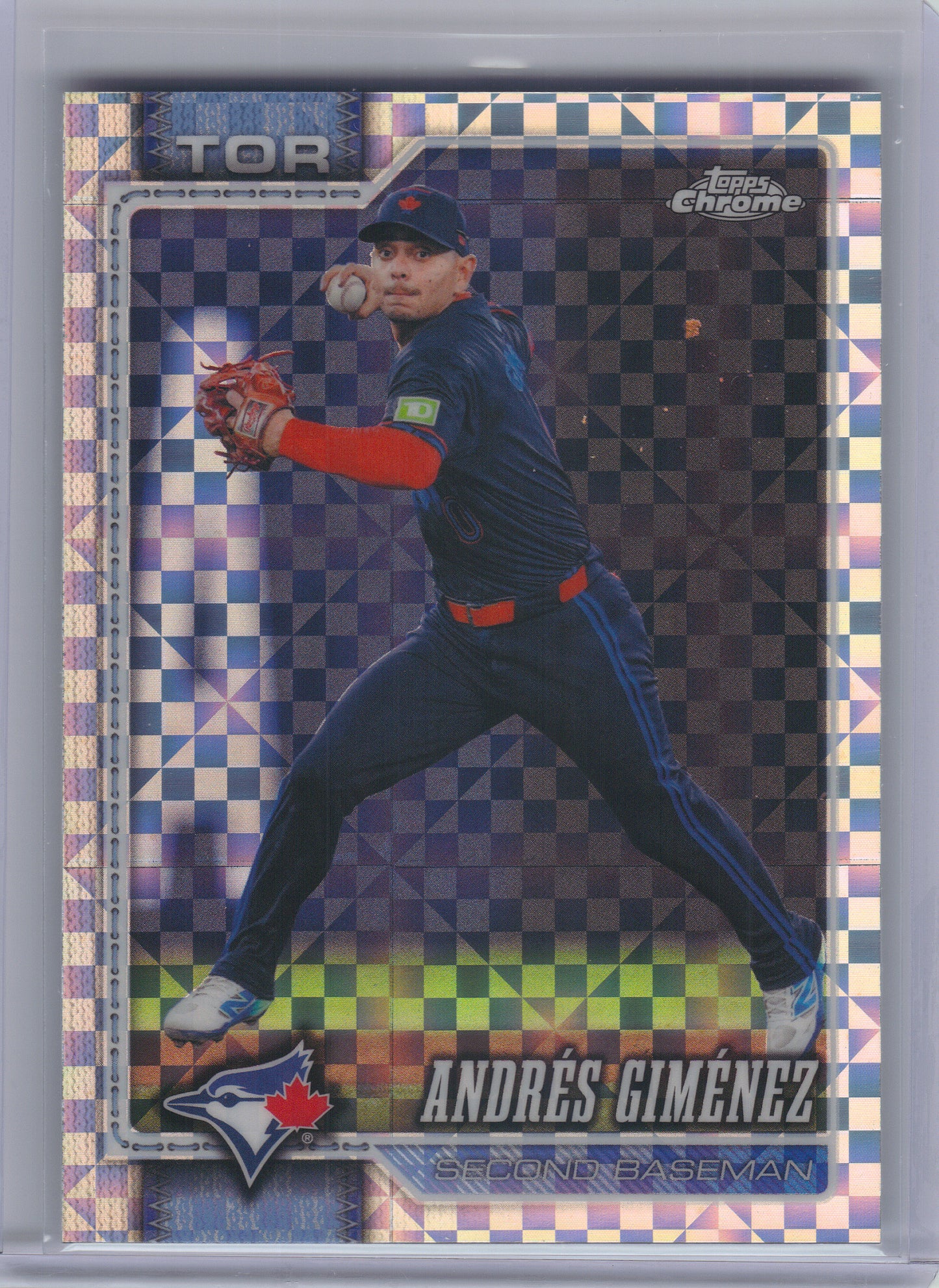 2026 Topps Chrome #286 Andrés Giménez X-Fractors Toronto Blue Jays