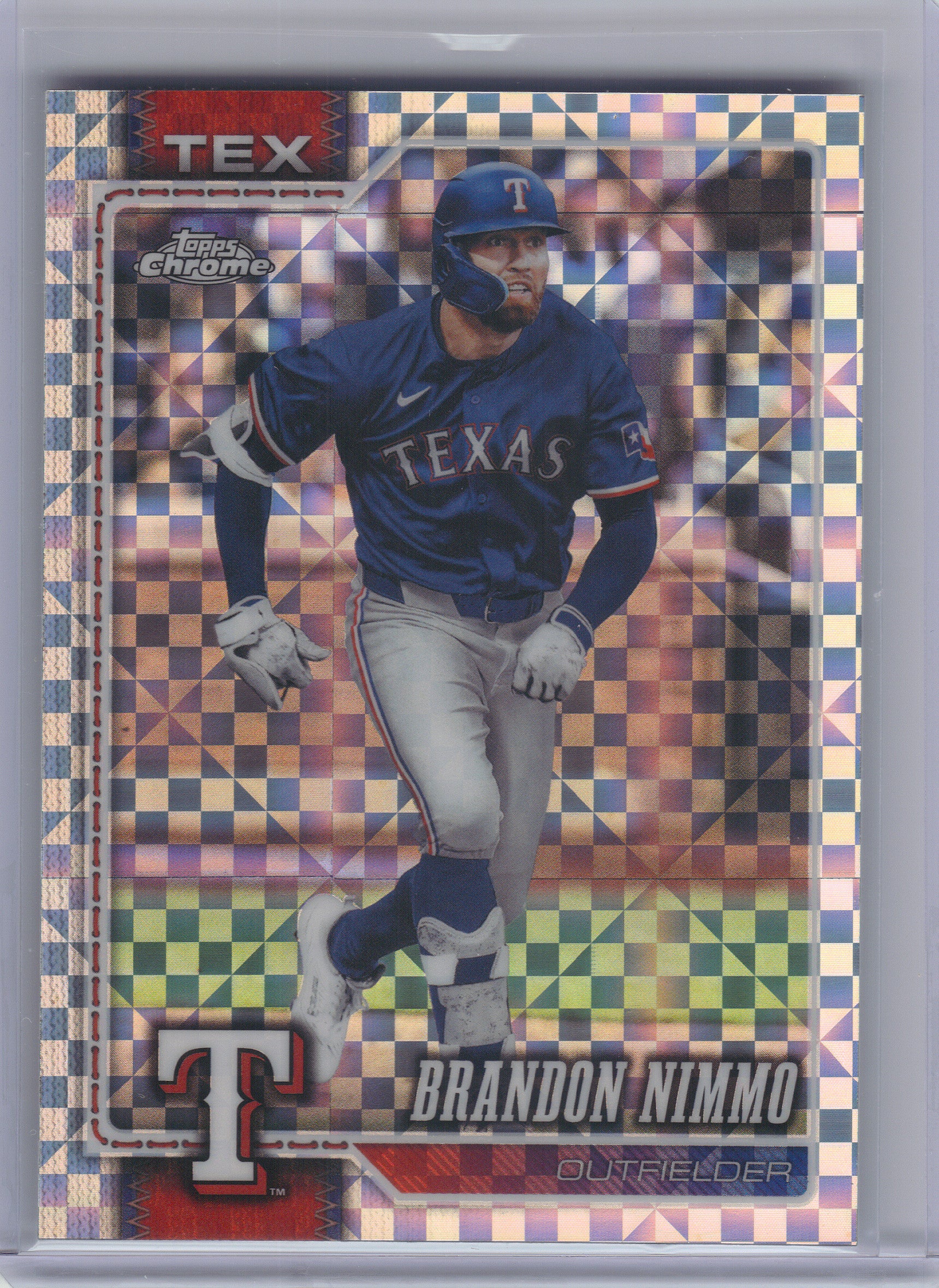 2026 Topps Chrome #101 Brandon Nimmo X-Fractors Texas Rangers