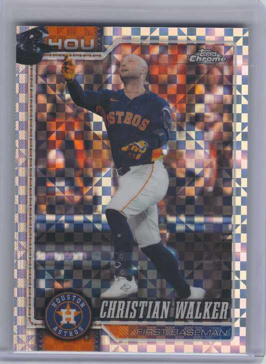 2026 Topps Chrome #252 Christian Walker X-Fractors Houston Astros