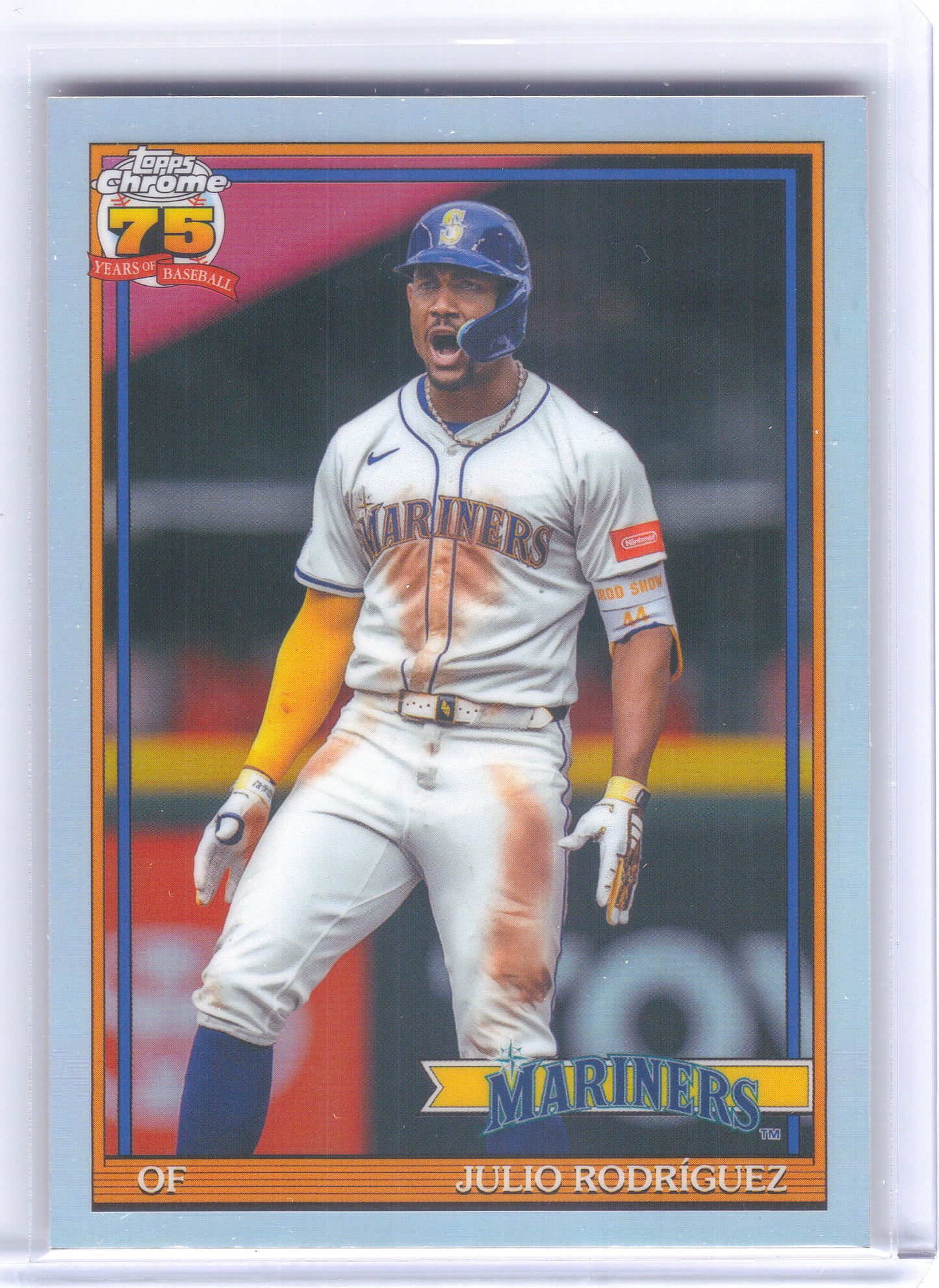 2026 Topps Chrome #91CB-13 Julio Rodríguez 1991 Topps Baseball 35th Anniversary Seattle Mariners