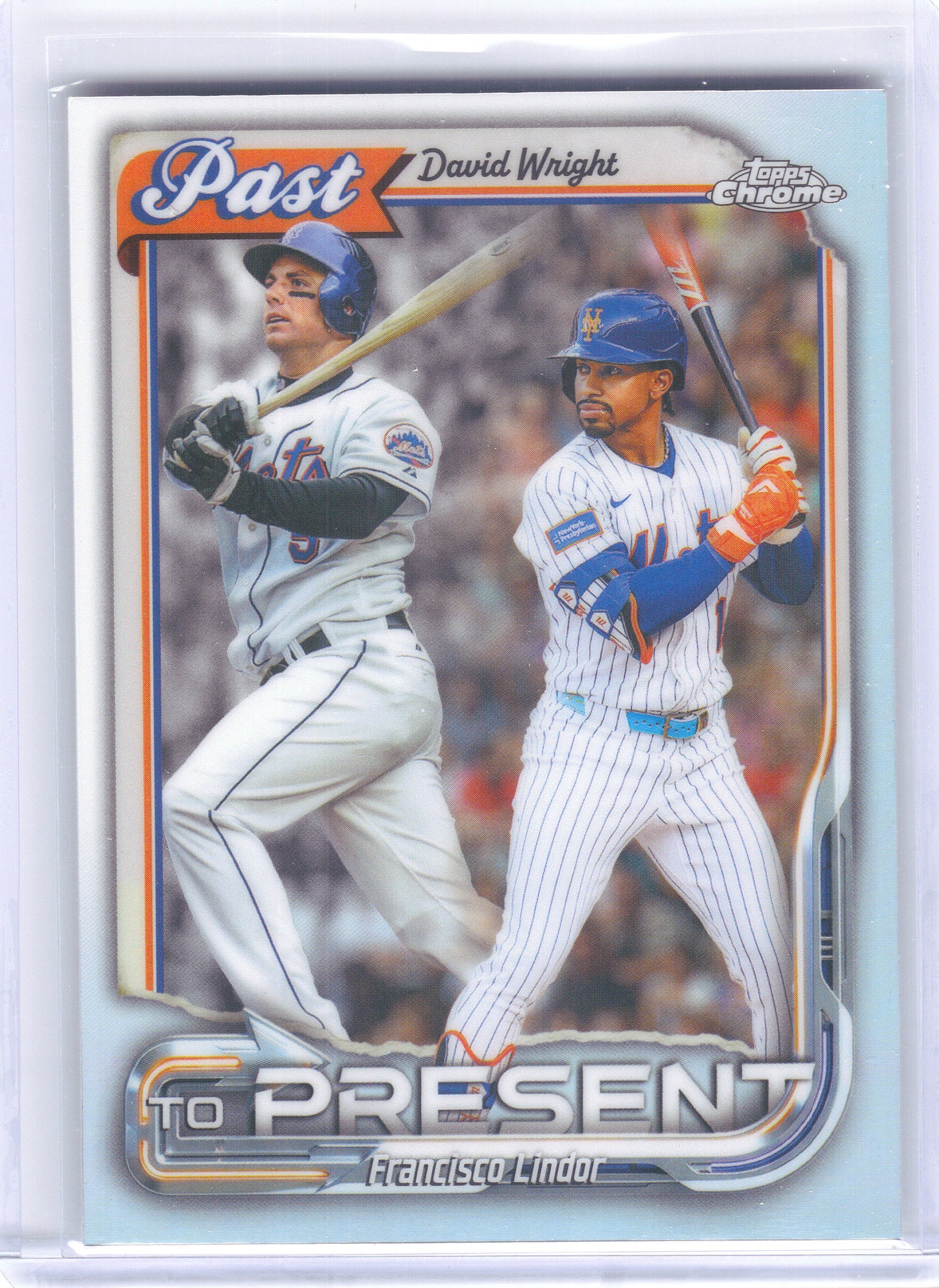 2026 Topps Chrome #PTP-14 Francisco Lindor / David Wright Past to Present New York Mets