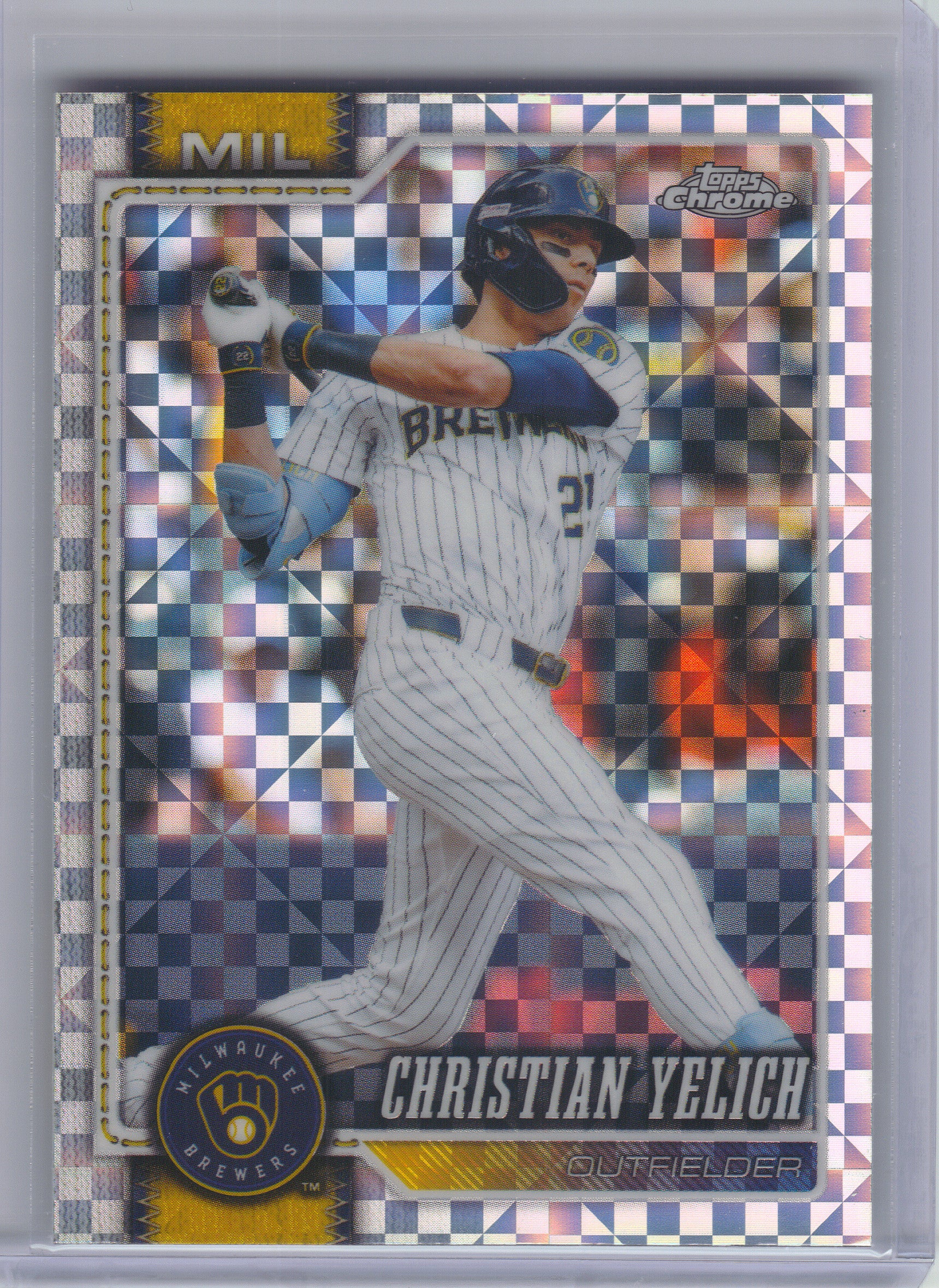 2026 Topps Chrome #15 Christian Yelich X-Fractors Milwaukee Brewers