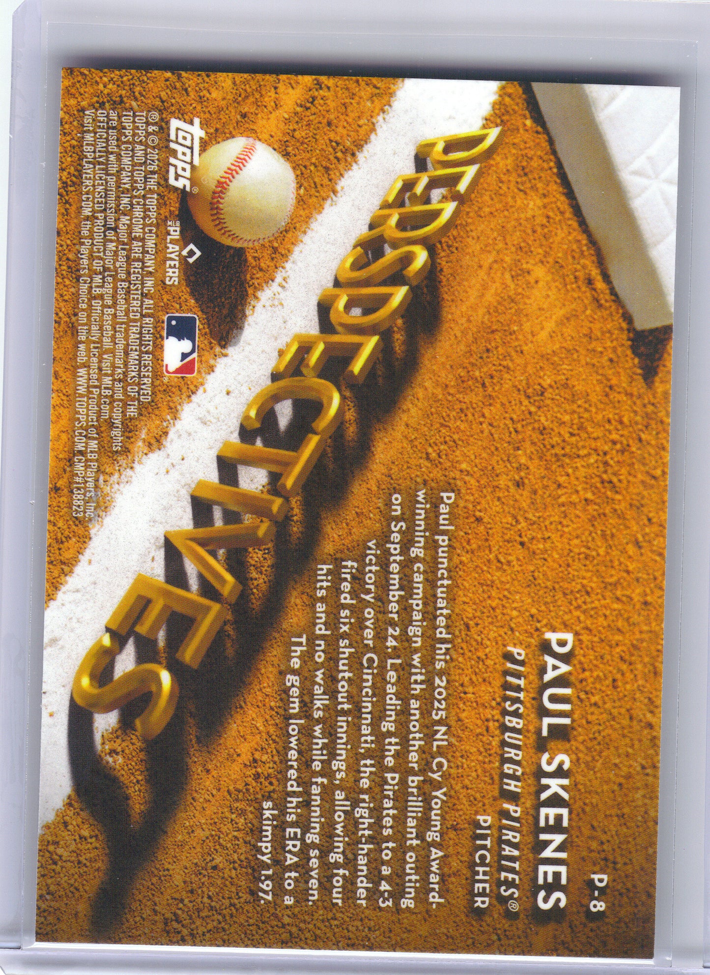 2026 Topps Chrome #P-8 Paul Skenes Perspectives Pittsburgh Pirates