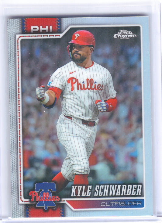 2026 Topps Chrome #123 Kyle Schwarber Refractors Philadelphia Phillies