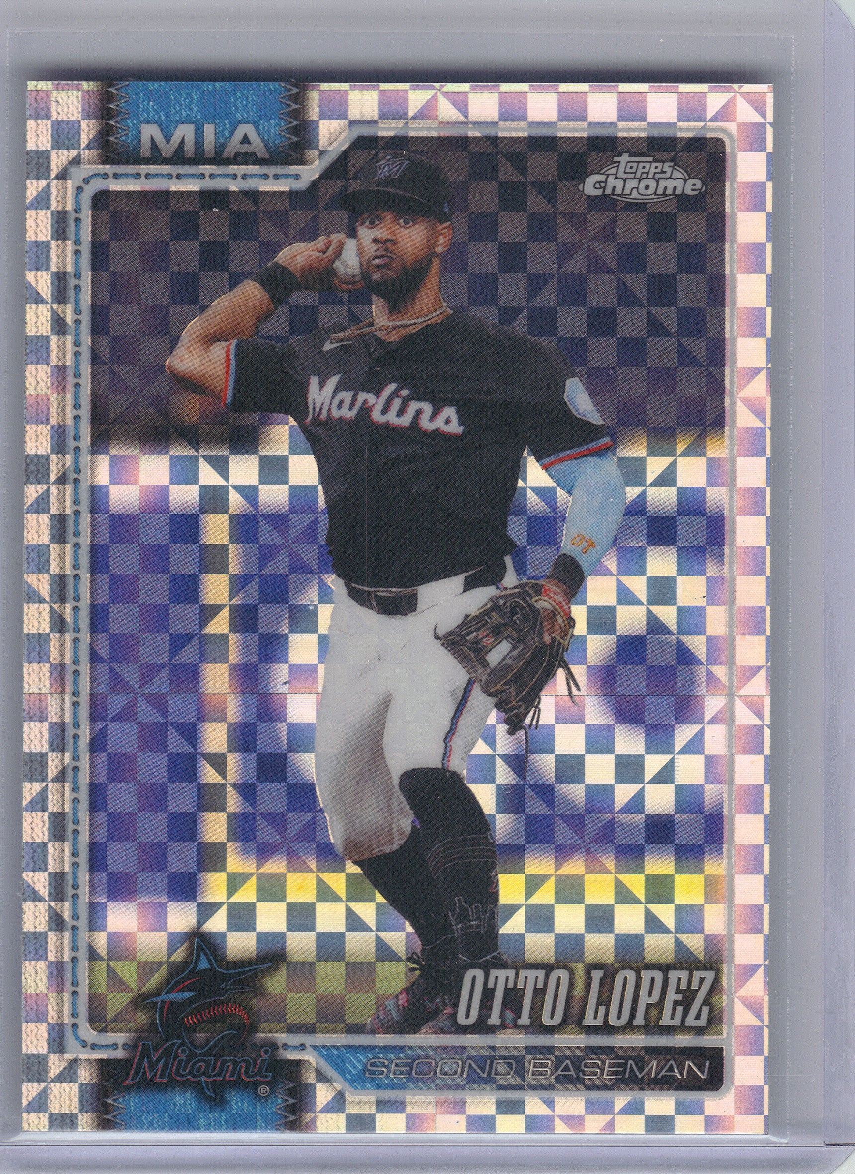2026 Topps Chrome #116 Otto Lopez X-Fractors Miami Marlins