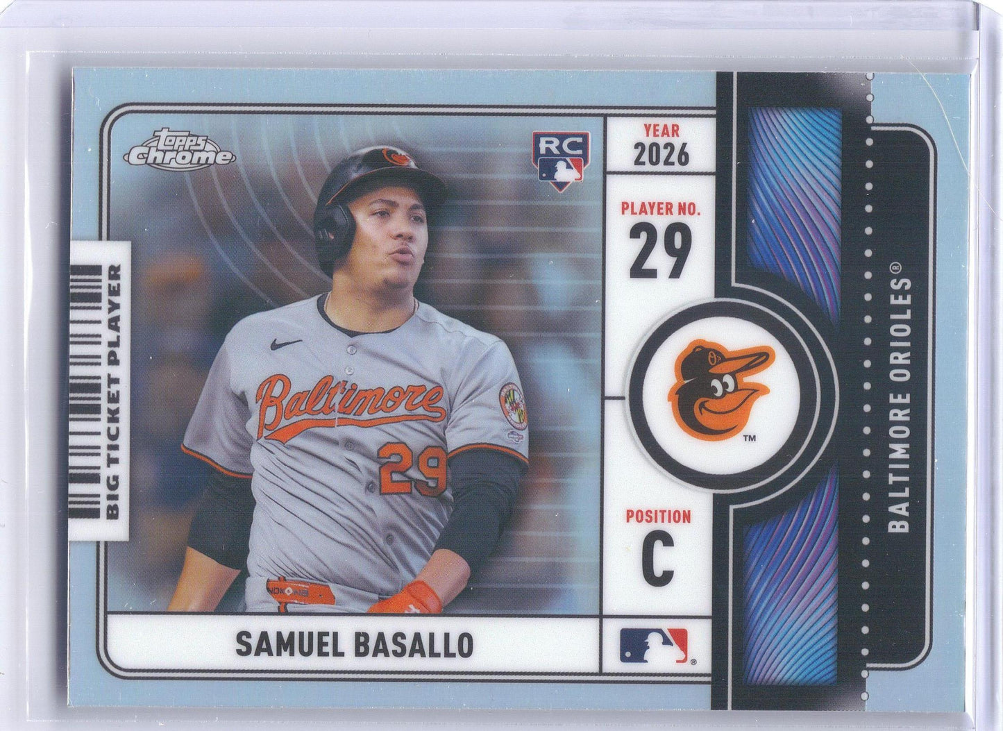 2026 Topps Chrome #BTP-25 Samuel Basallo Big Ticket Players Baltimore Orioles
