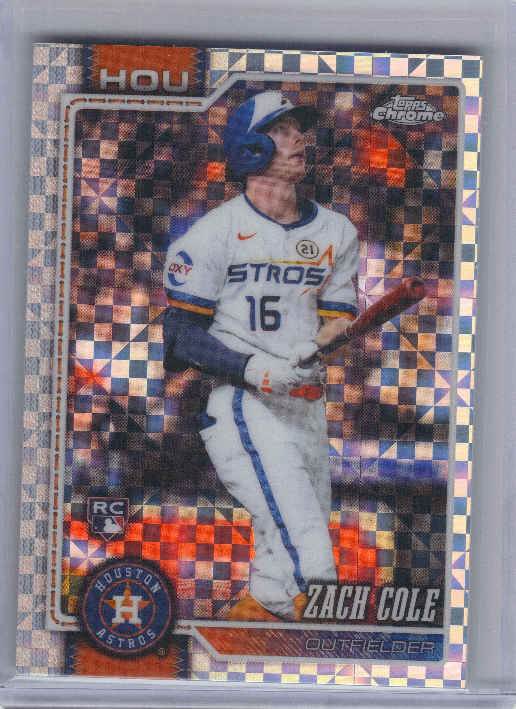 2026 Topps Chrome #107 Zach Cole X-Fractors Houston Astros RC