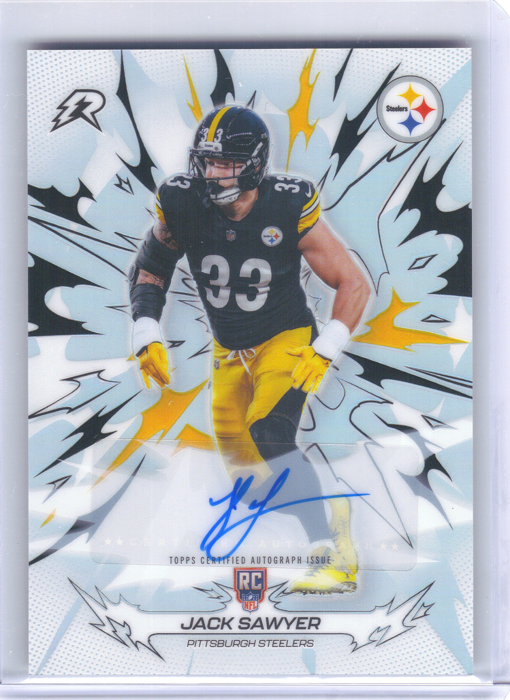 2025 Topps Resurgence #180 Jack Sawyer Signatures Pittsburgh Steelers AU