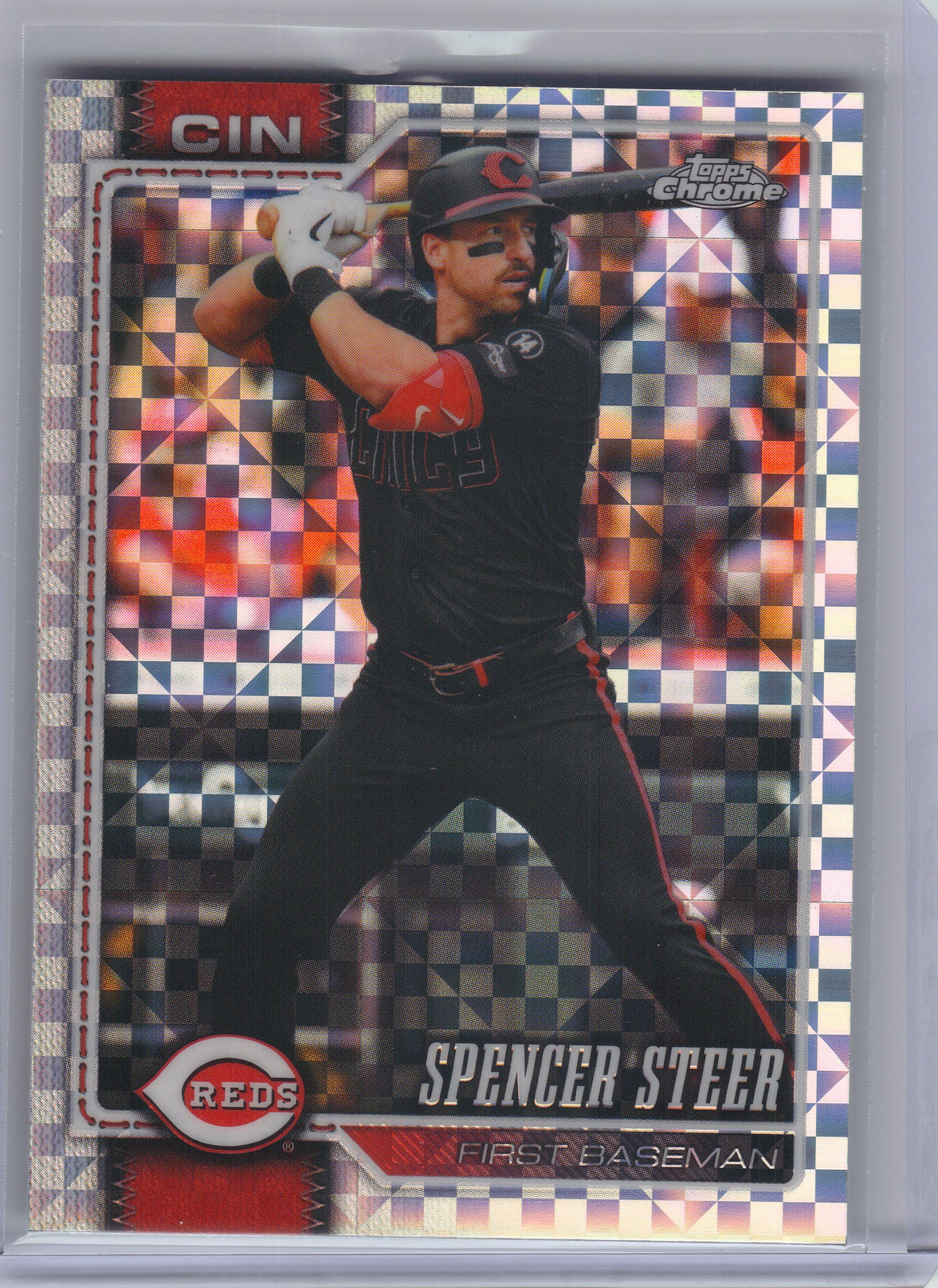 2026 Topps Chrome #40 Spencer Steer X-Fractors Cincinnati Reds