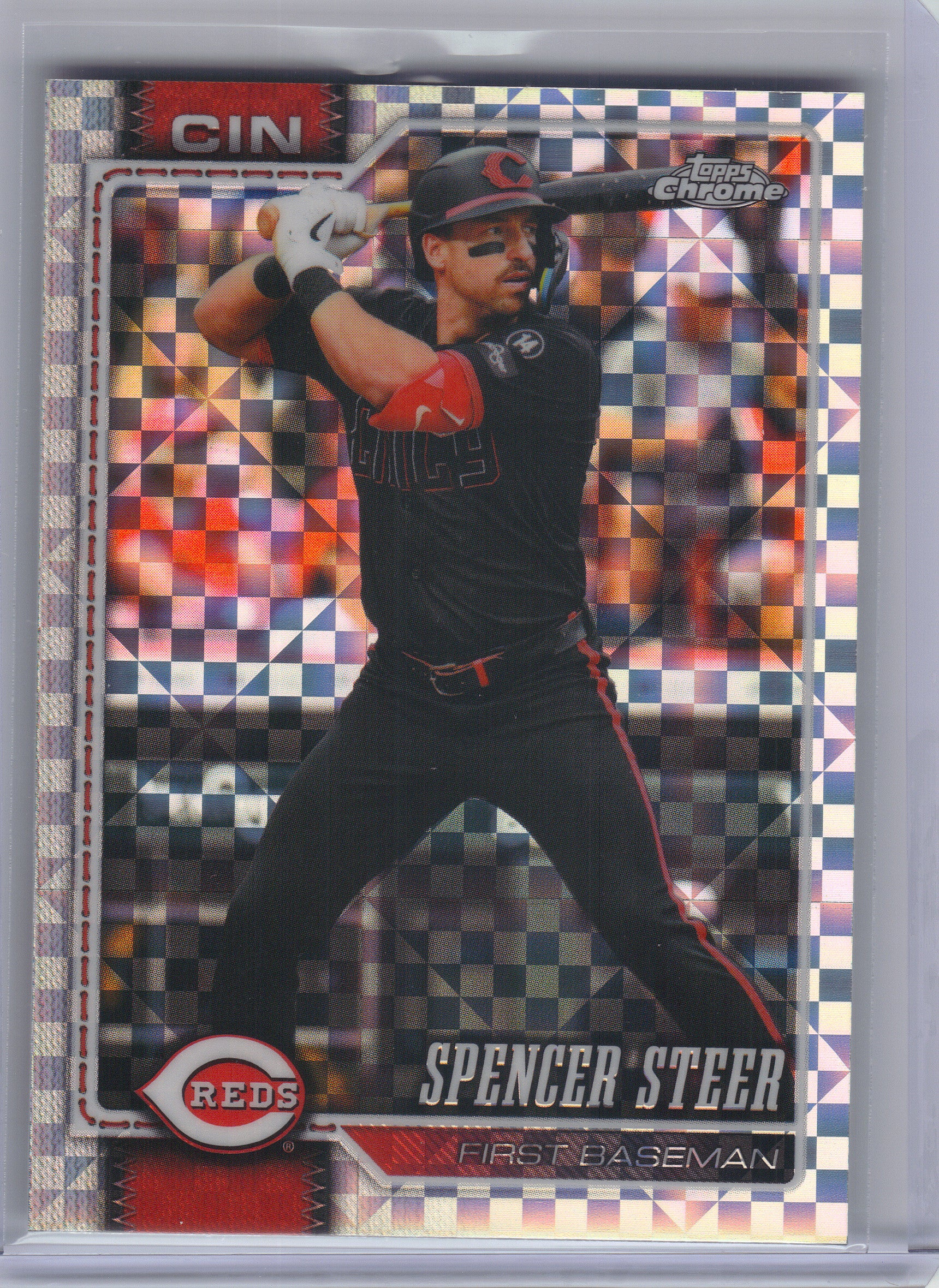 2026 Topps Chrome #40 Spencer Steer X-Fractors Cincinnati Reds