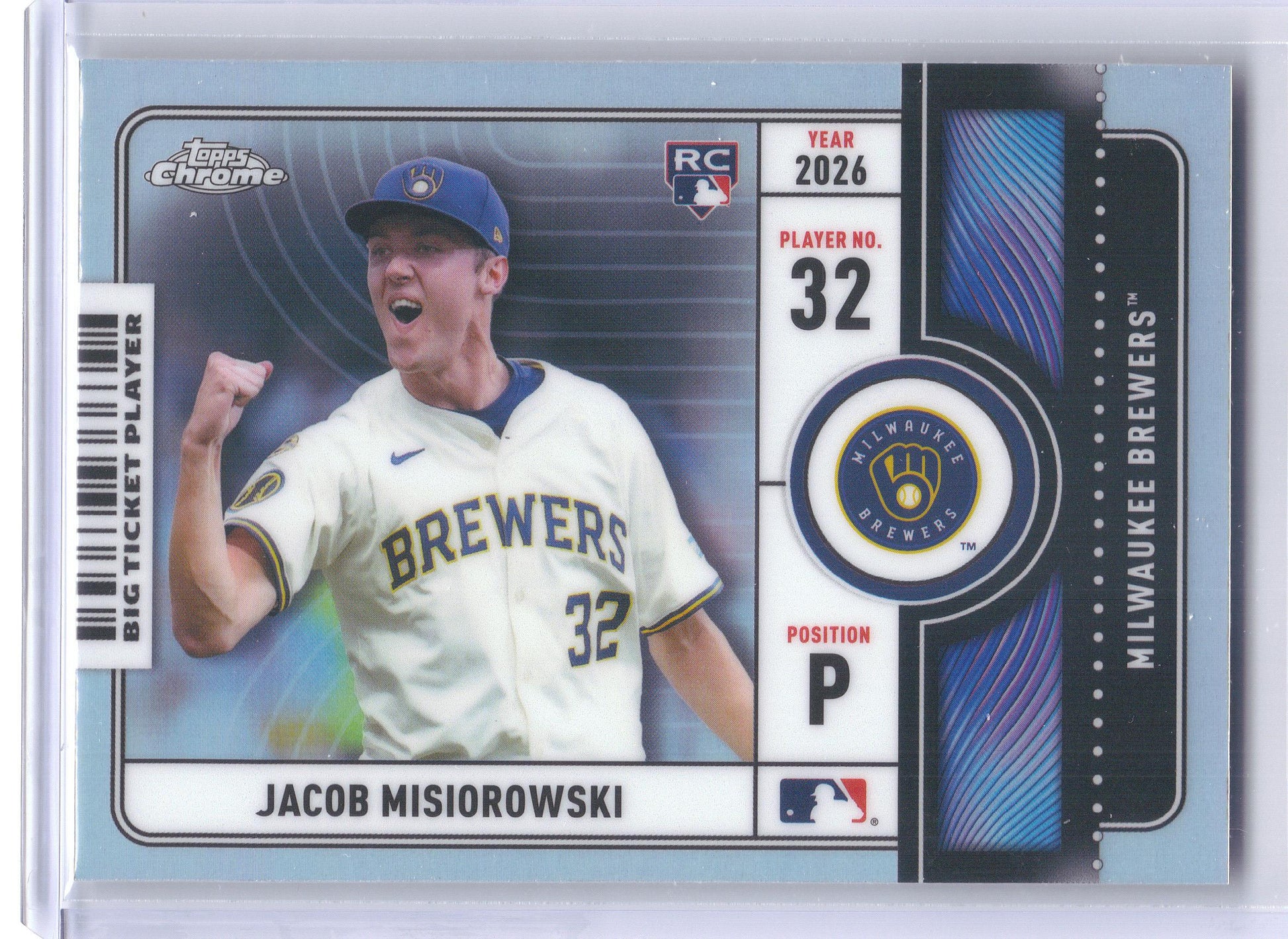 2026 Topps Chrome #BTP-2 Jacob Misiorowski Big Ticket Players Milwaukee Brewers