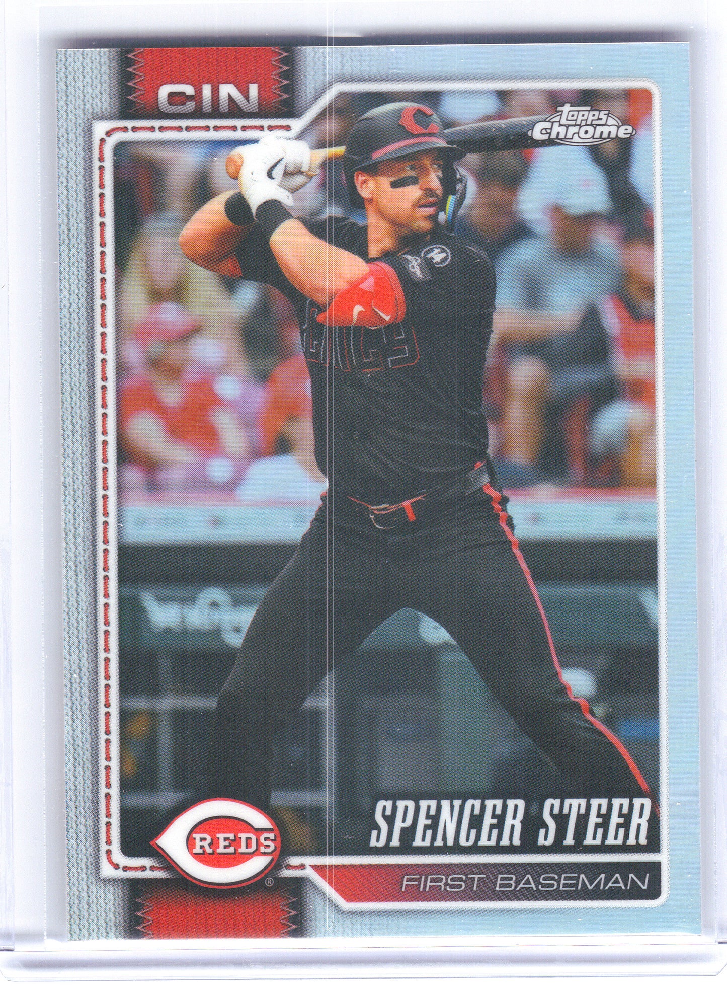 2026 Topps Chrome #40 Spencer Steer Refractors Cincinnati Reds