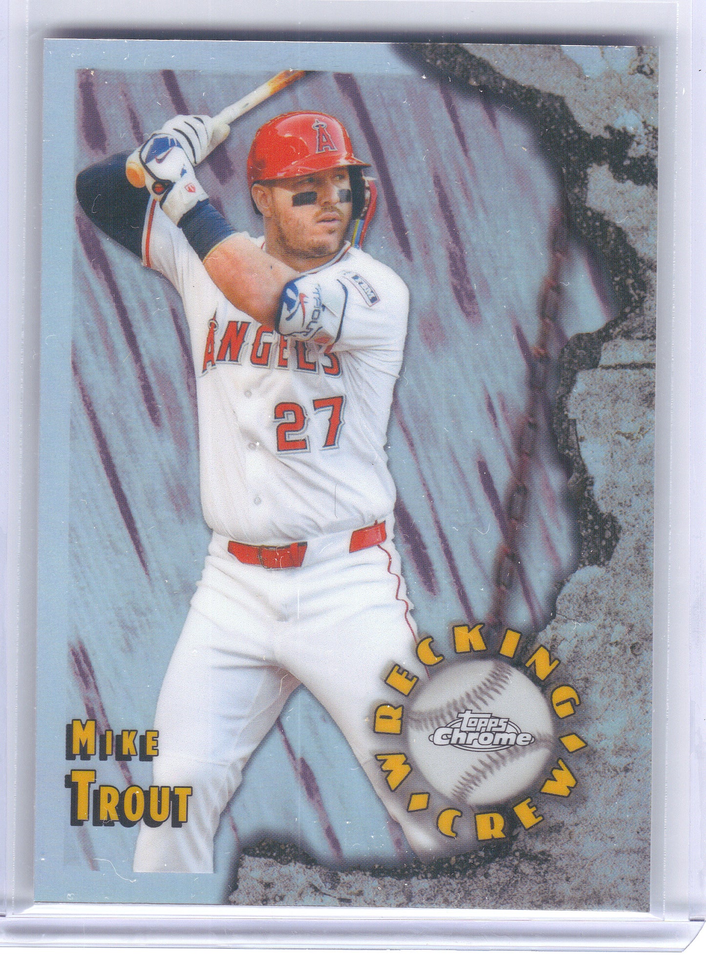 2026 Topps Chrome #WC-18 Mike Trout Wrecking Crew Los Angeles Angels