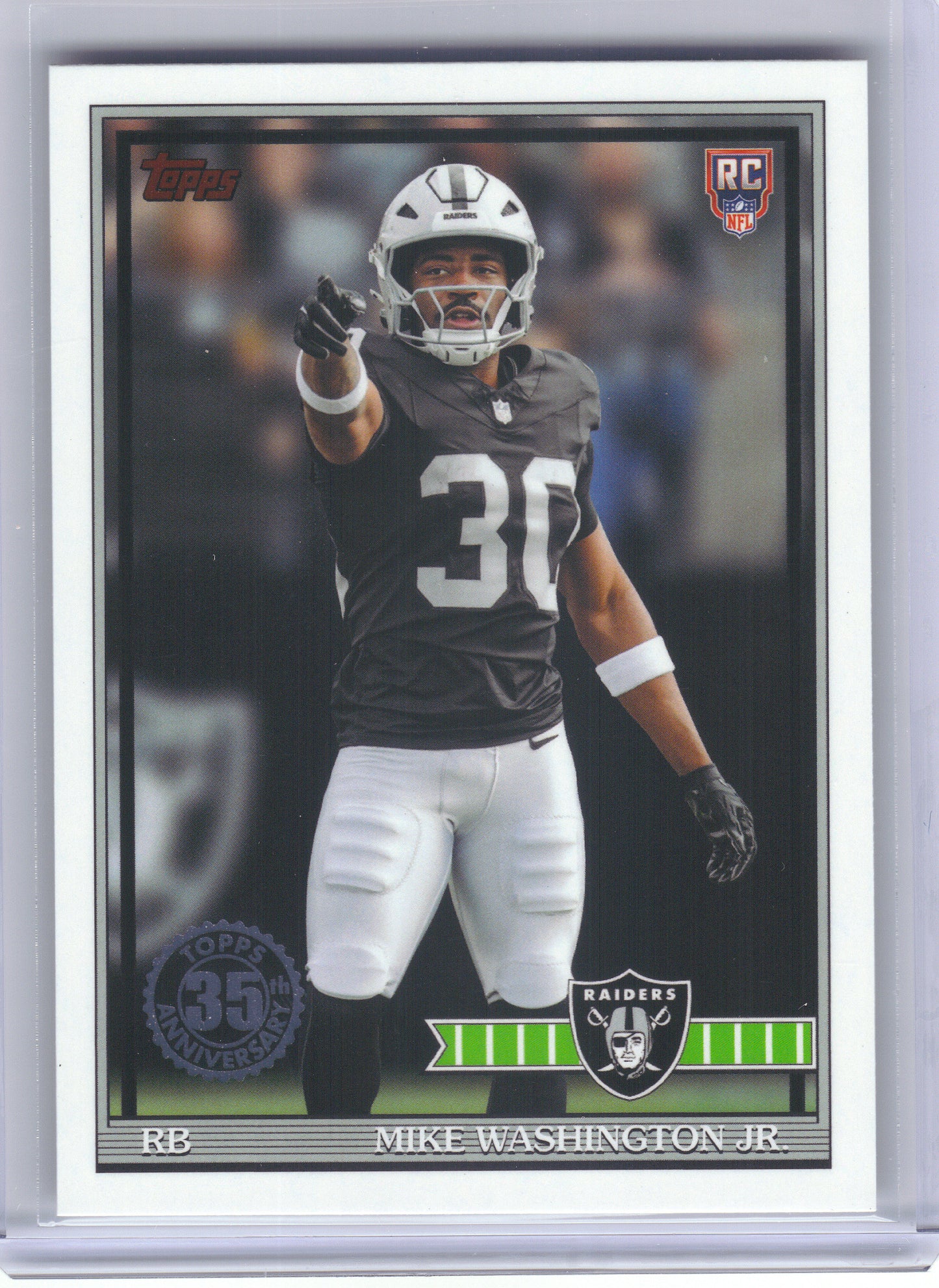 2026 Topps Flagship #91TR-11 Mike Washington Jr. 1991 Topps Flagship Football Rookies Las Vegas Raiders