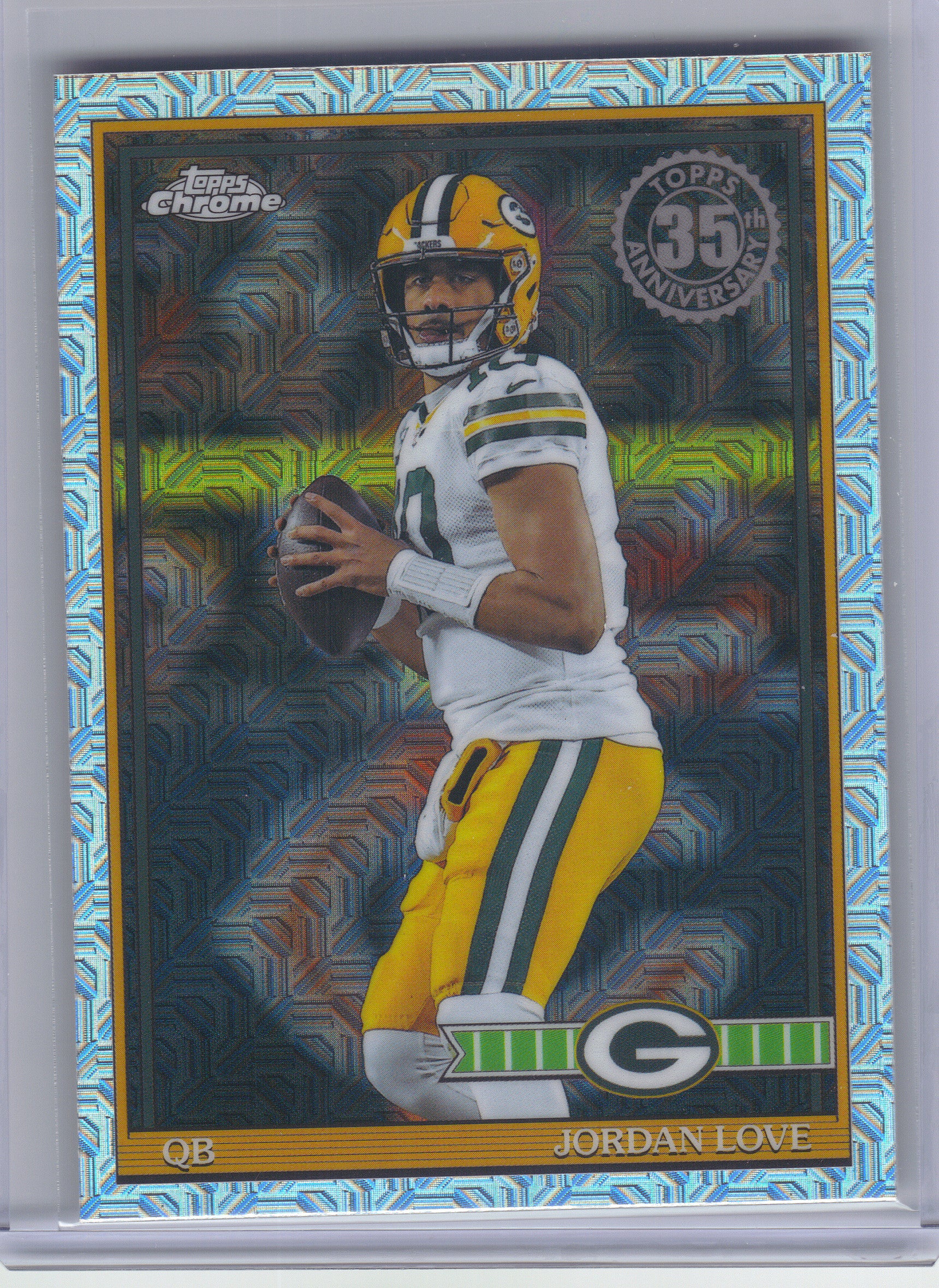 2026 Topps Flagship #91TC-42 Jordan Love 1991 Topps Flagship Football Chrome Mojo Chrome Green Bay Packers