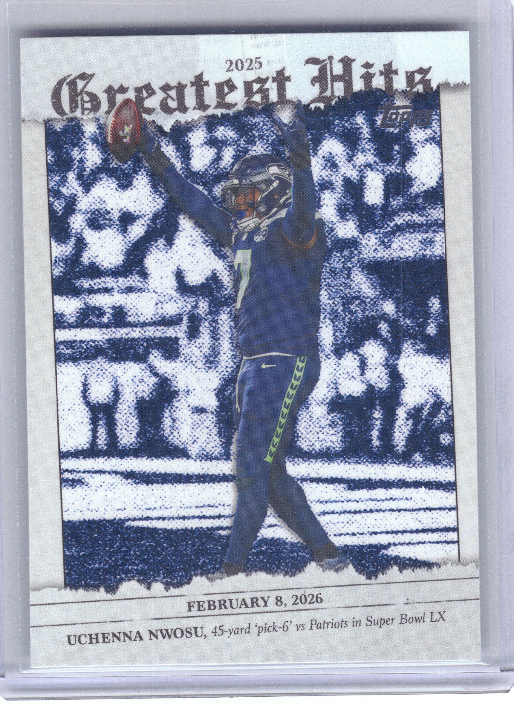 2026 Topps Flagship #25GH-UN Uchenna Nwosu 2025 Greatest Hits Seattle Seahawks