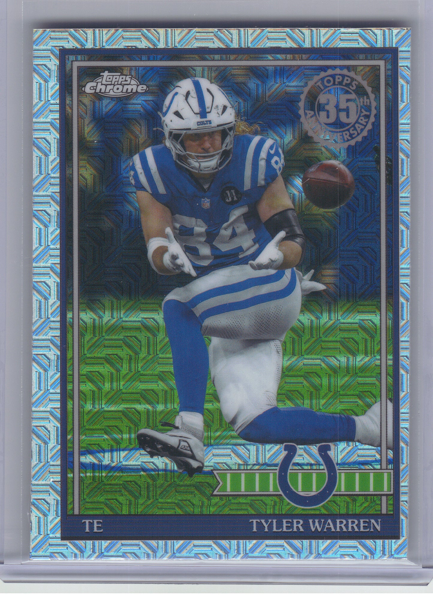 2026 Topps Flagship #91TC-48 Tyler Warren 1991 Topps Flagship Football Chrome Mojo Chrome Indianapolis Colts
